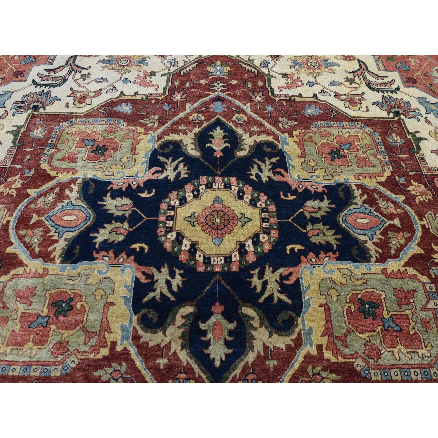 10-1 x14-1  Antiqued Heriz Re-Creation Hand Knotted Pure Wool Oriental Rug 