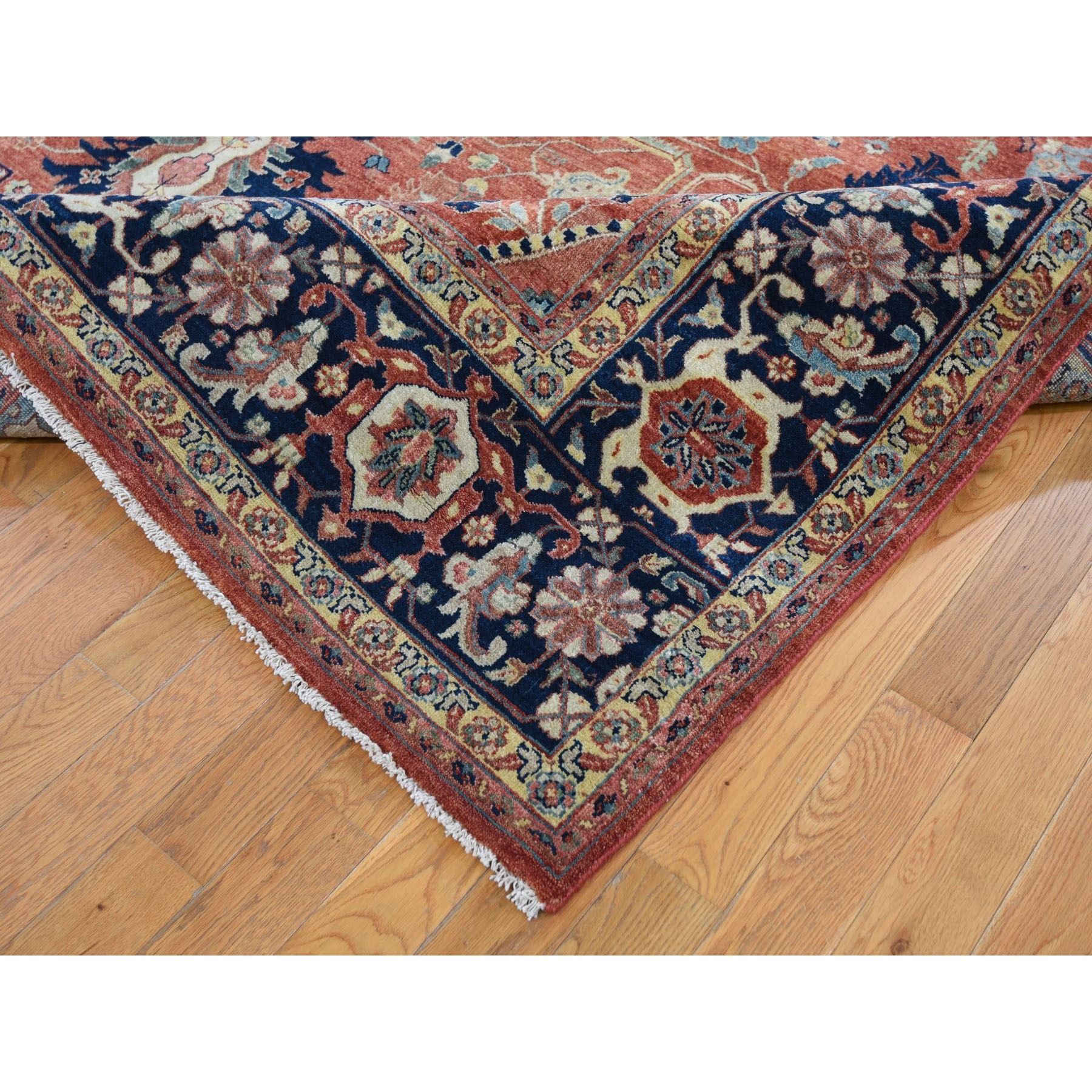 9-x12-1  Antiqued Heriz Re-Creation Hand Knotted Pure Wool Oriental Rug 