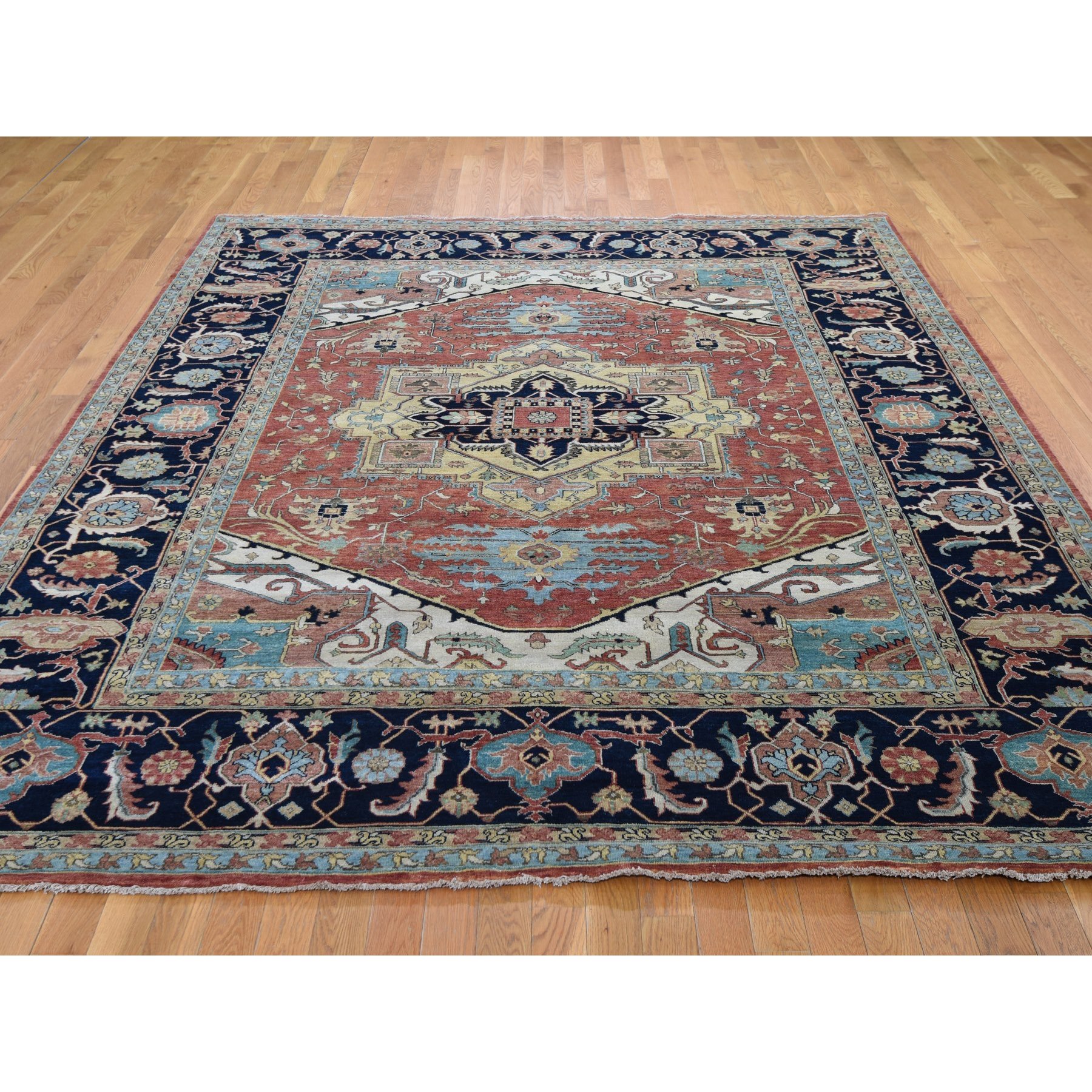 8-2 x10- Antiqued Heriz Re-Creation Hand Knotted Pure Wool Oriental Rug 