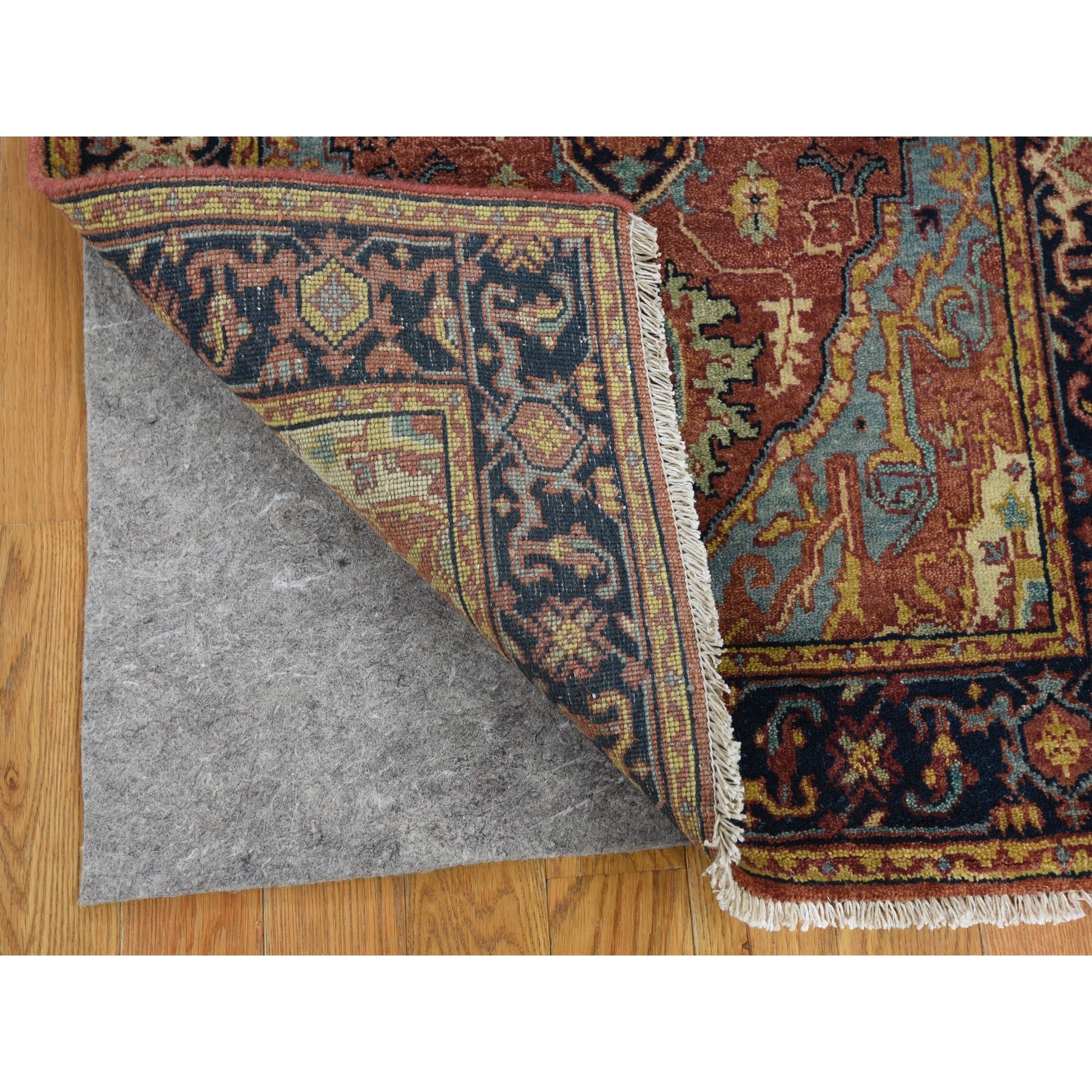 2-7 x10-3  Antiqued Heriz Re-creation Pure Wool Runner Hand Knotted Oriental Rug 
