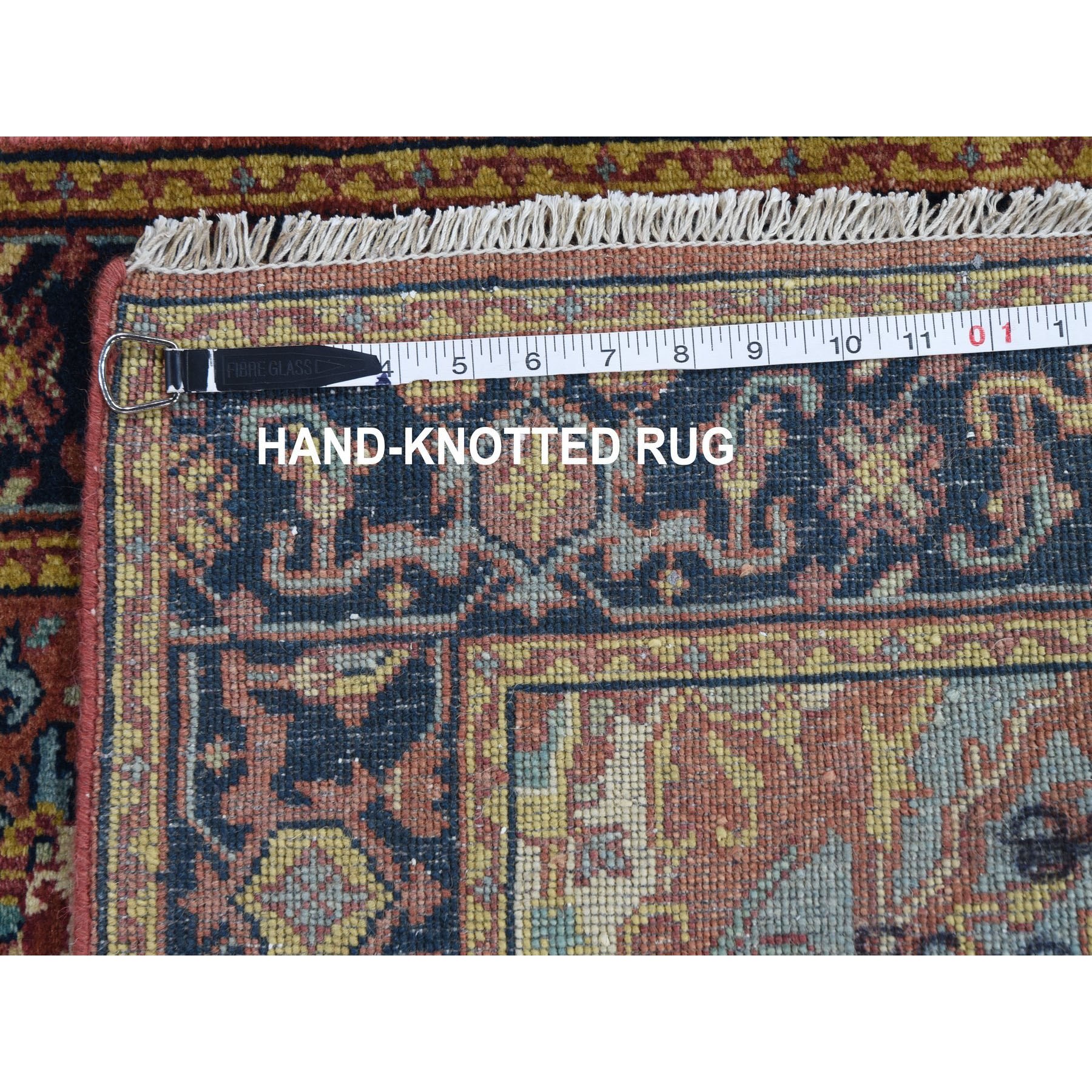 2-6 x10-1  Antiqued Heriz Re-creation Pure Wool Runner Hand Knotted Oriental Rug 