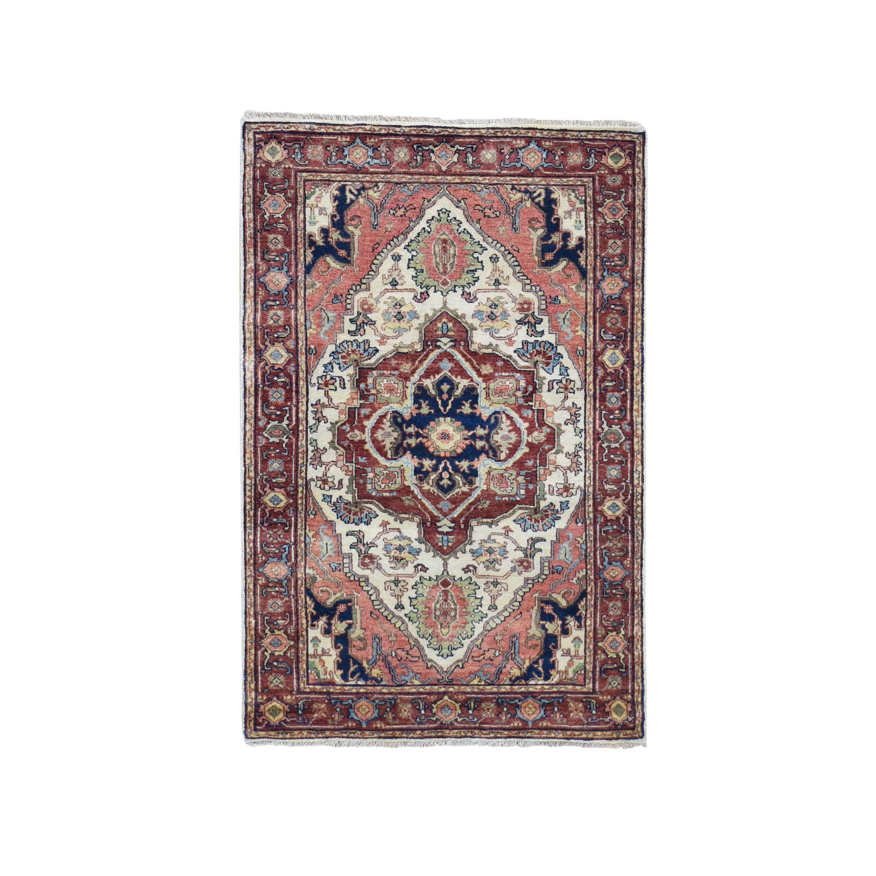 3-x5-1  Antiqued Heriz Re-Creation Hand Knotted Pure Wool Oriental Rug 