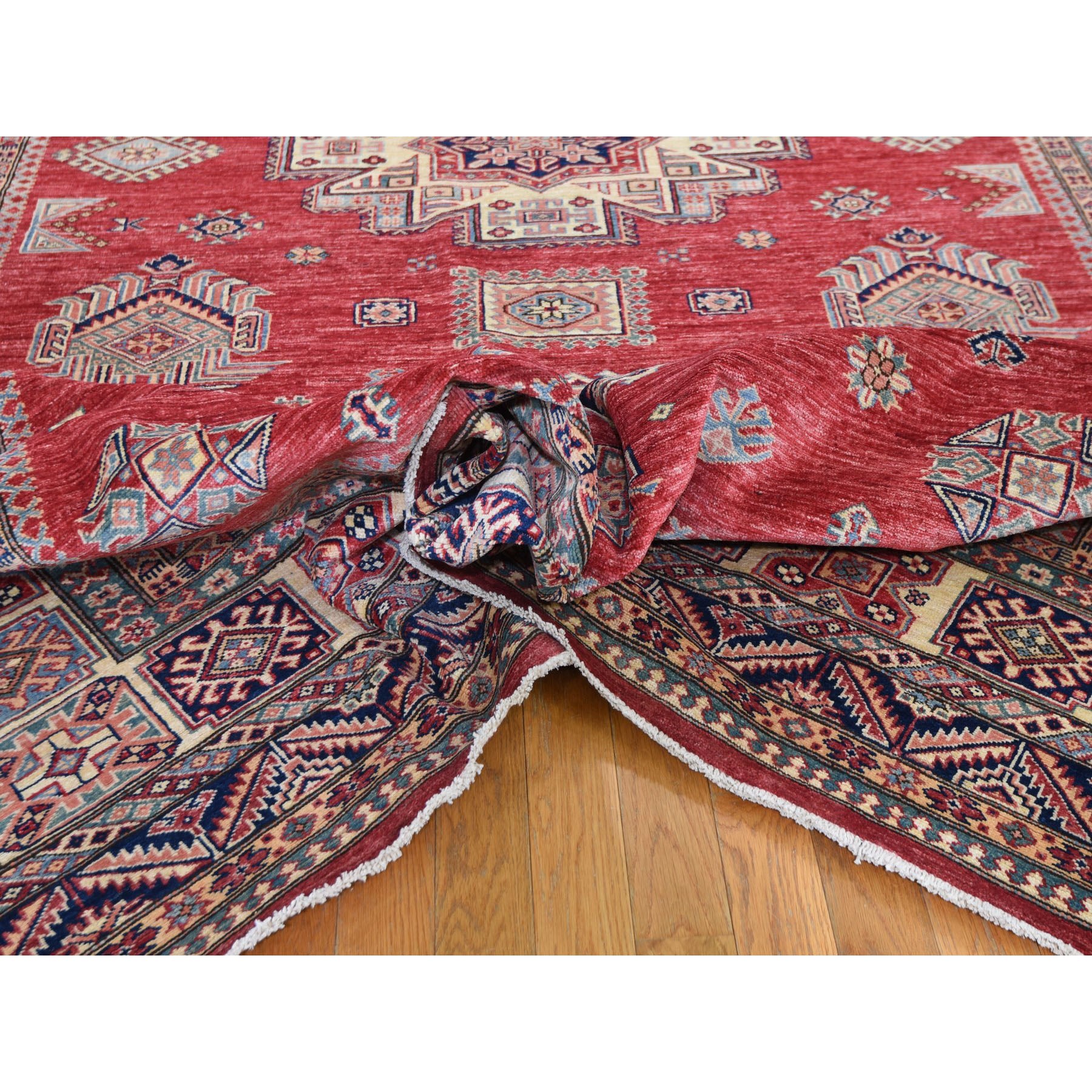 8-9 x11-6  Hand Knotted Super Kazak 100 Percent Wool Oriental Rug 