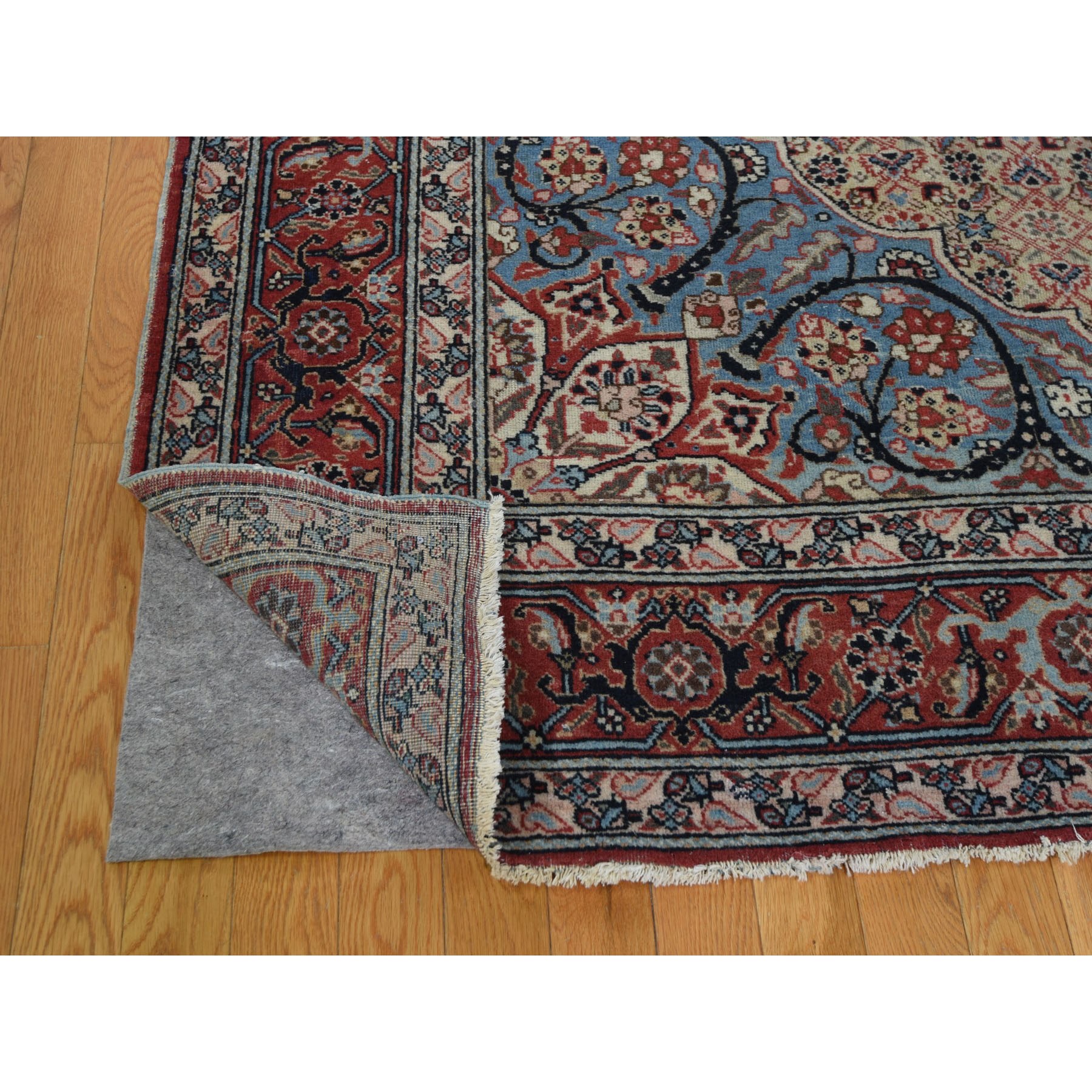 8-x11- Antique Persian Tabriz Flower Design Even Wear Good Condition Hand Knotted Oriental Rug 