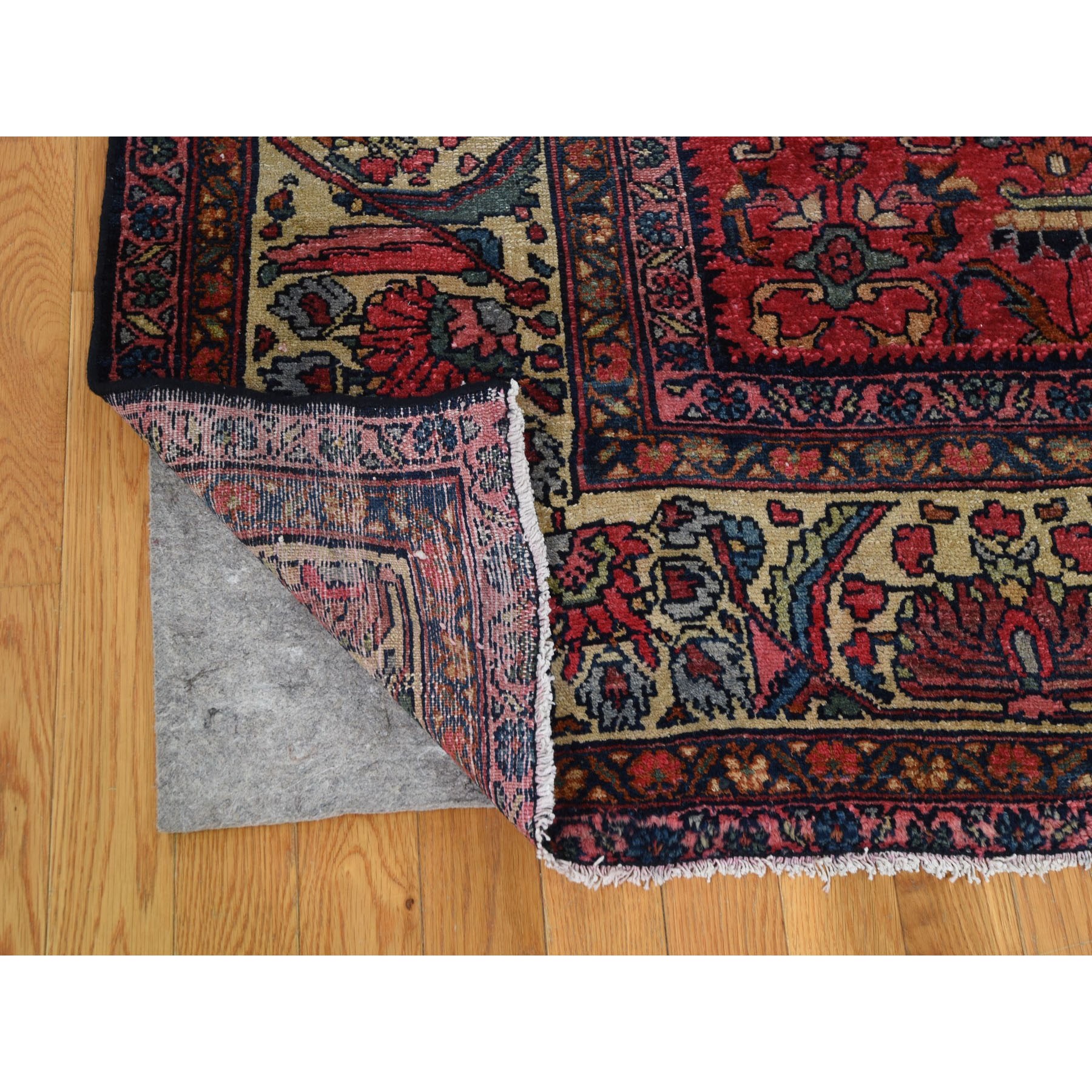 7-10 x10-9  Antique Persian Lilahan Even Wear Good Condition Hand Knotted Oriental Rug 