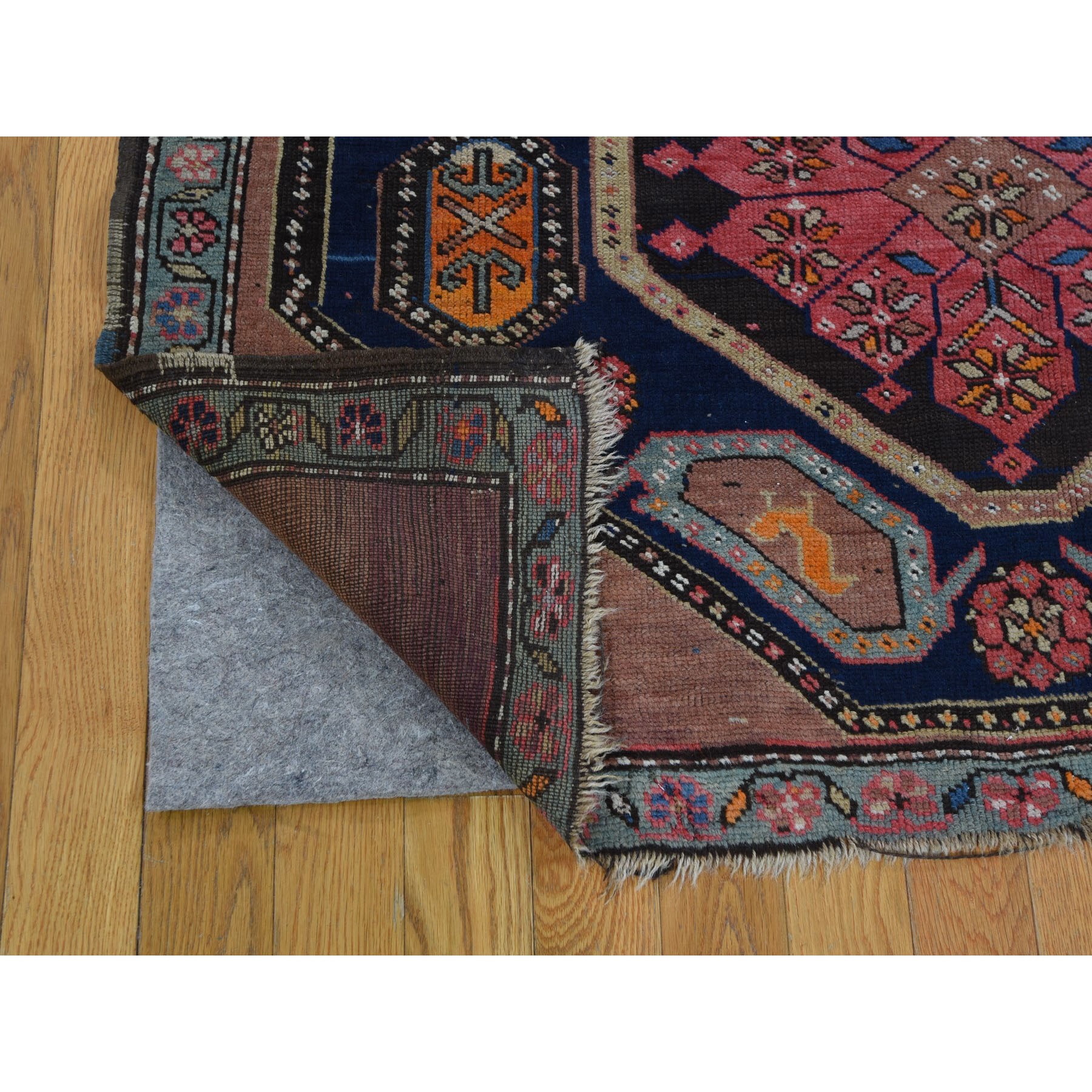 4-4 x8-6  Antique Caucasian Karabakh Good Condition Hand Knotted Oriental Rug 