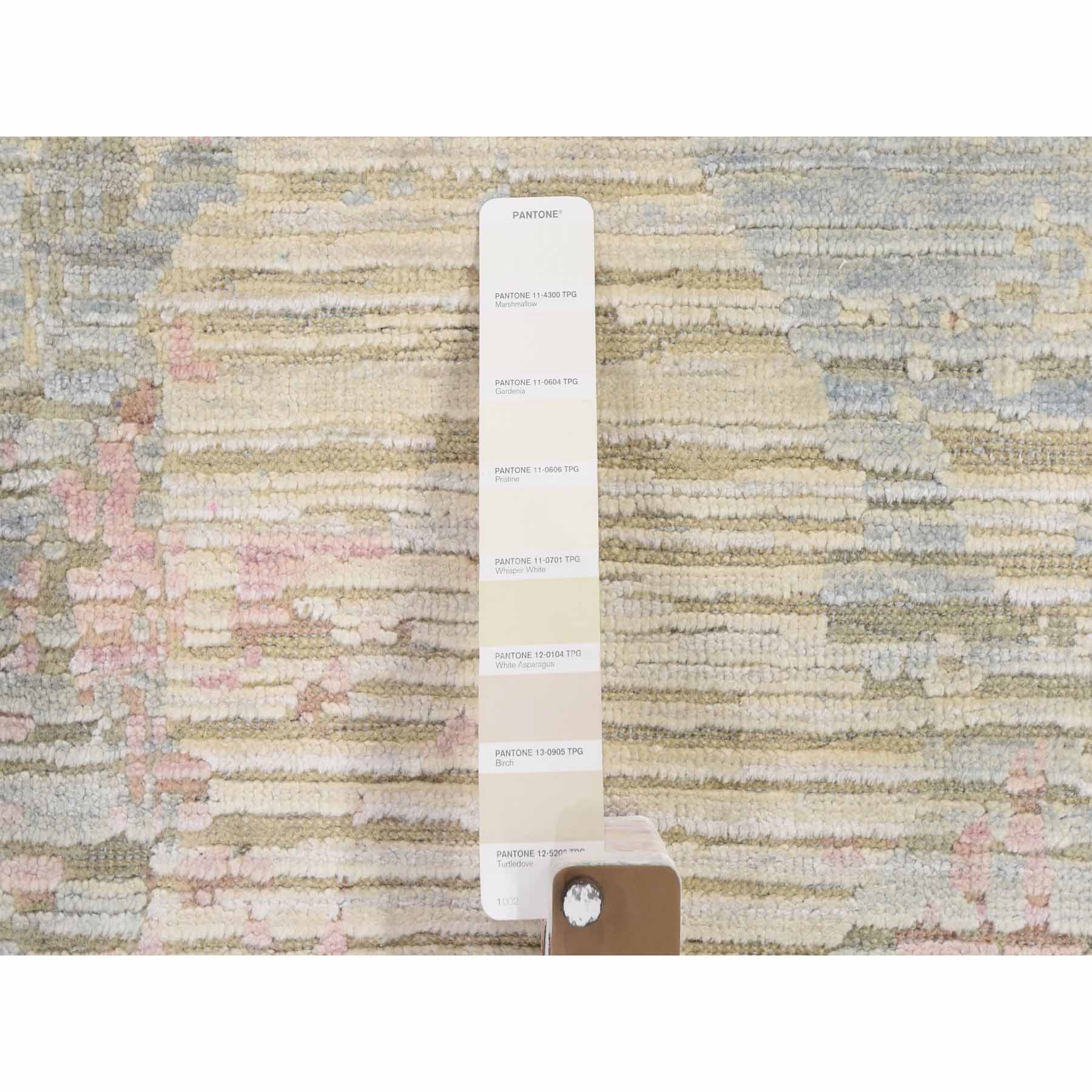10-x14-2  THE PASTEL COLLECTION, Silk With Textured Wool Hand Knotted Oriental Rug 