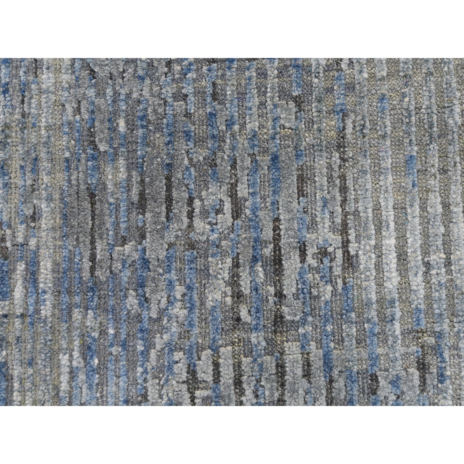 8-10 x11-5   The Dripping, Pure Silk With Textured Wool Hand Knotted Oriental Rug 