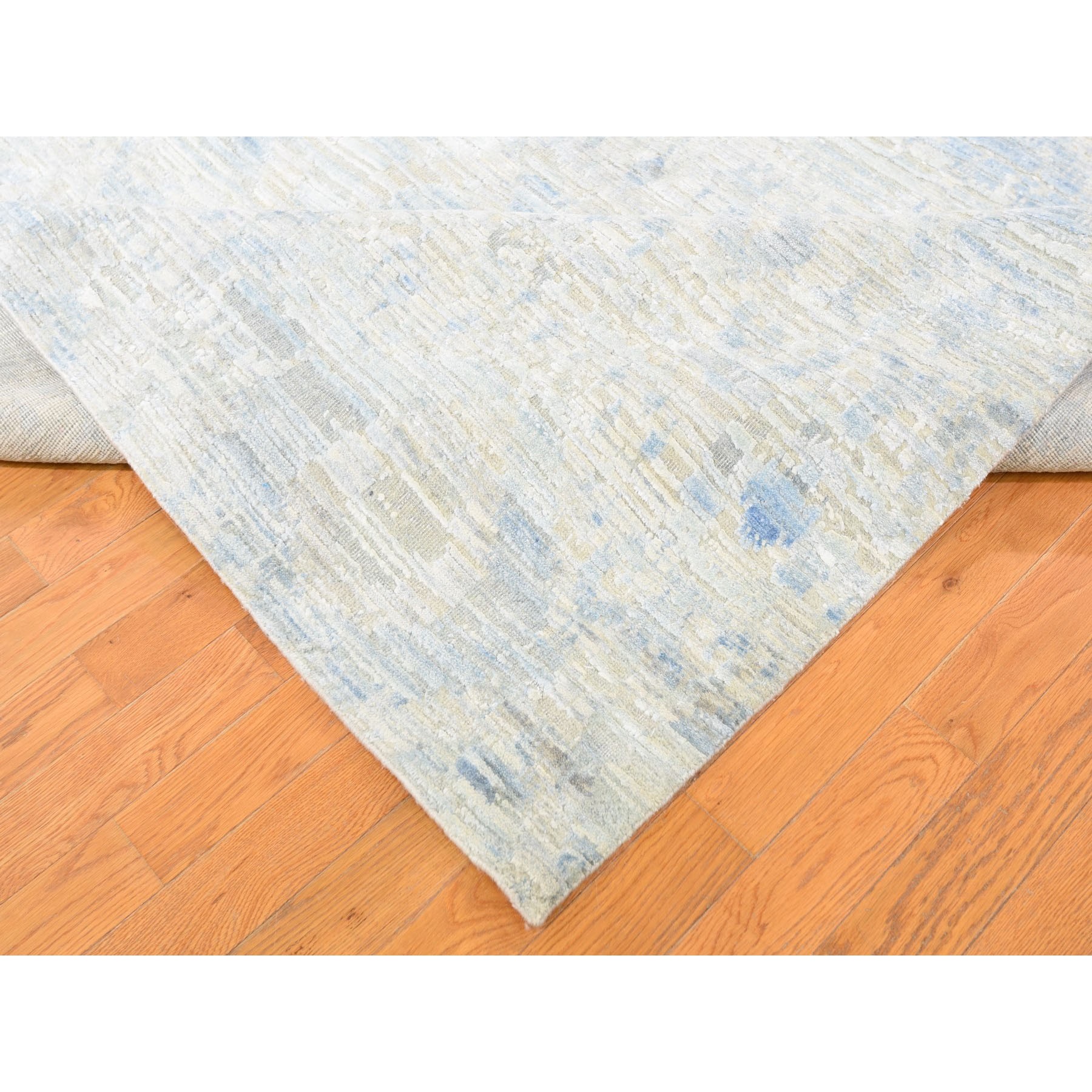 9-9 x14-1  THE PASTEL COLLECTION, Silk With Textured Wool Hand Knotted Oriental Rug 