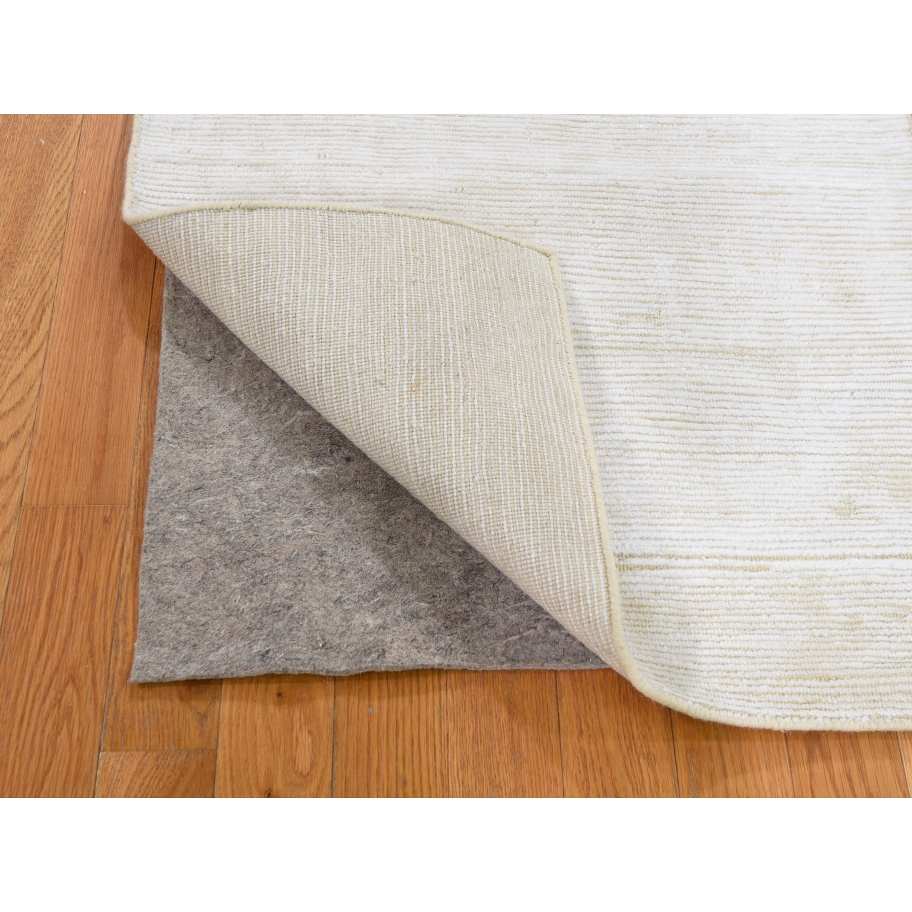 2-5 x8-3  Silk with Textured Wool Tone on Tone Gabbeh Design Hi-Lo Pile Oriental Runner Rug 