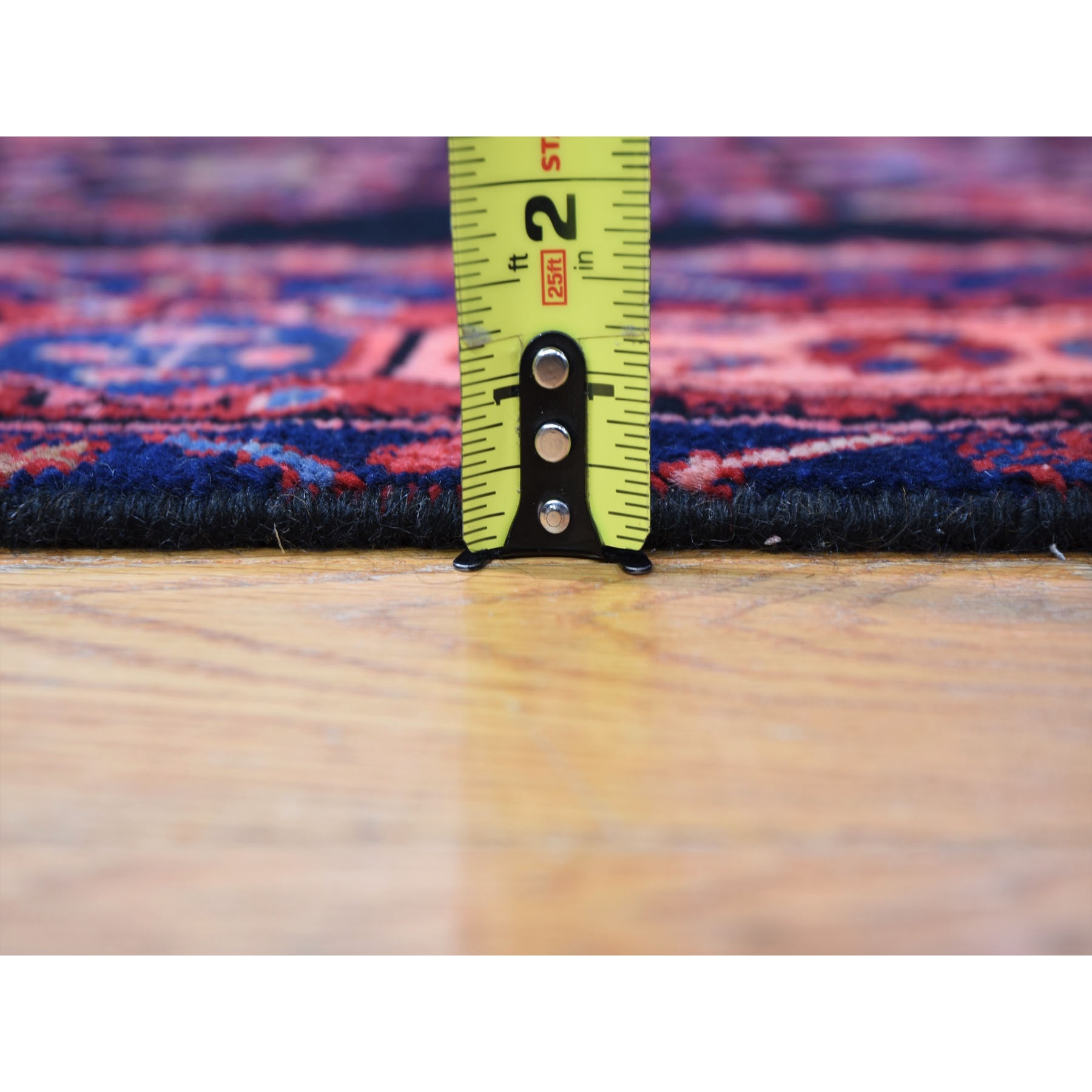 3-6 x16-4  Navy Blue Persian Nahavand Wide Runner Pure Wool Hand Knotted Oriental Rug 