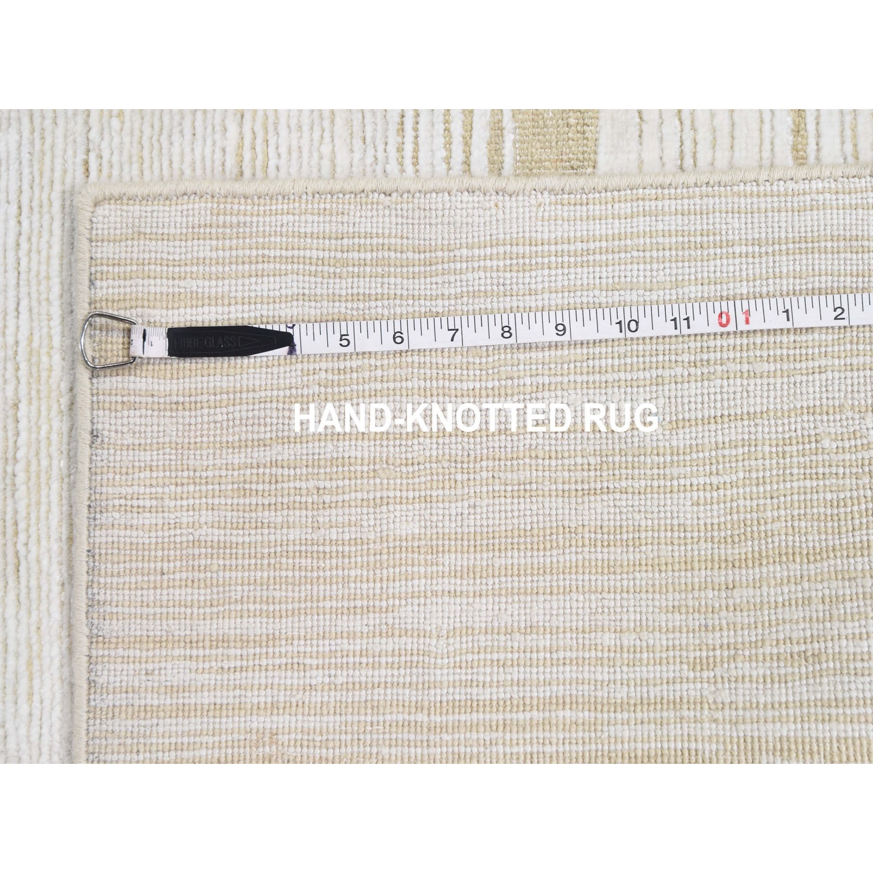 2-5 x10-2  Silk with Textured Wool Tone on Tone Gabbeh Design Hi-Lo Pile Oriental Runner Rug 