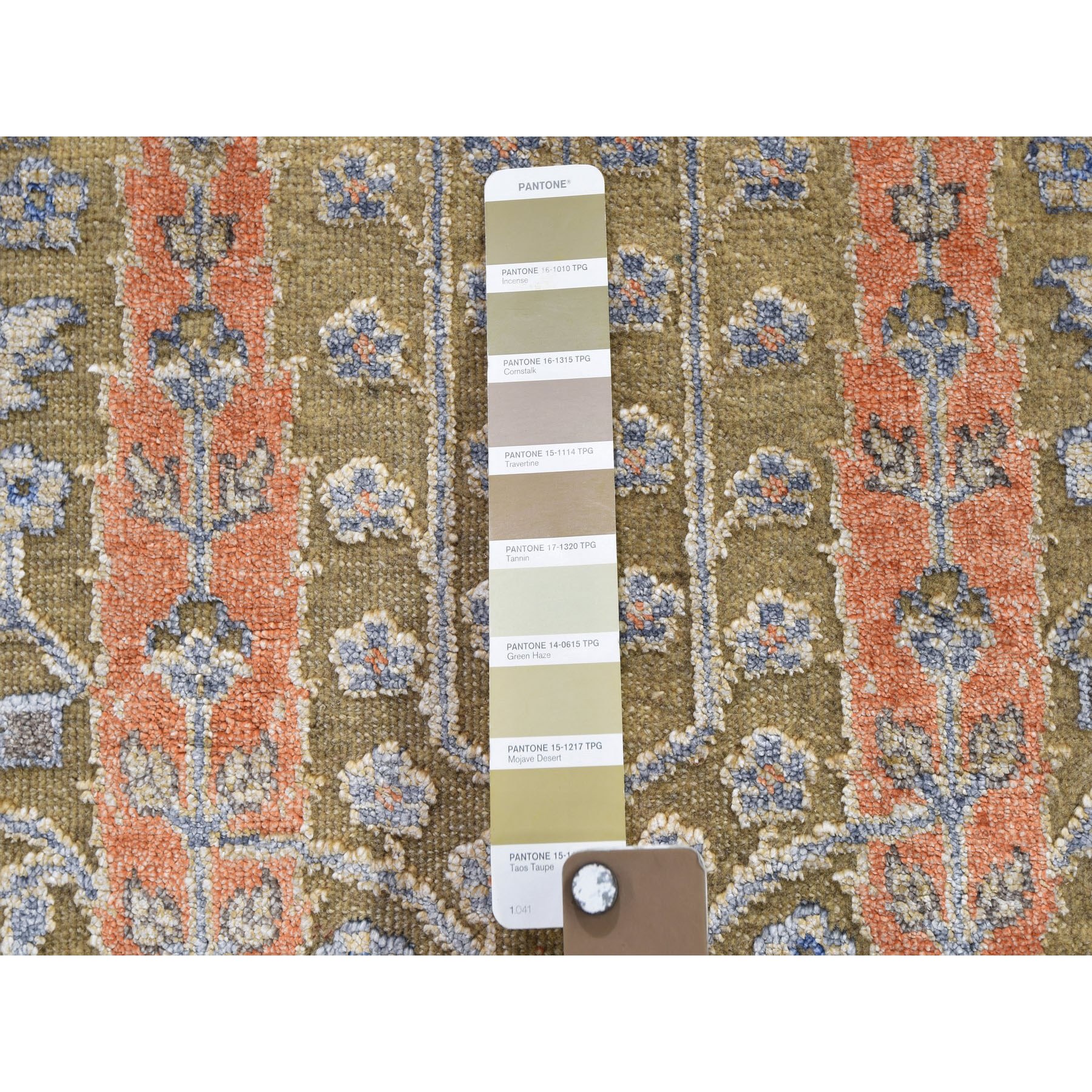 2-x3- Cypress Tree Design Silk With Textured Wool Hand Knotted Oriental Rug 