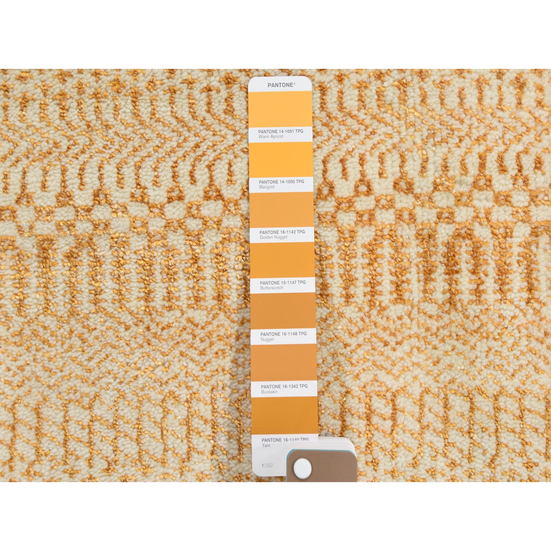 7-9 x7-9  Round Burnt Orange Grass Design Gabbeh Wool And Silk Hand Knotted Oriental Rug 