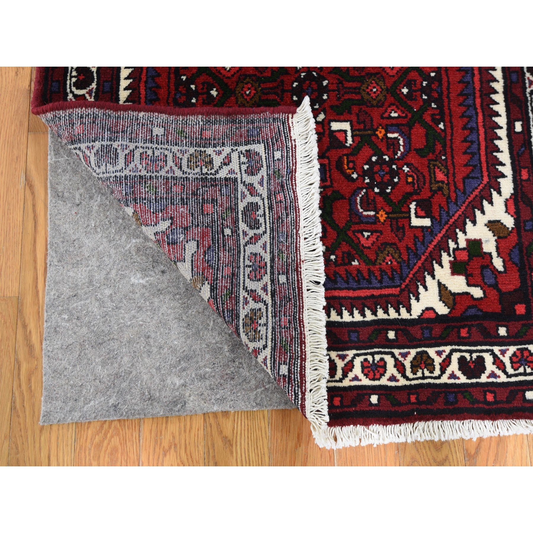 2-6 x10- Red New Persian Hamadan Pure Wool Runner Hand Knotted Oriental Rug 