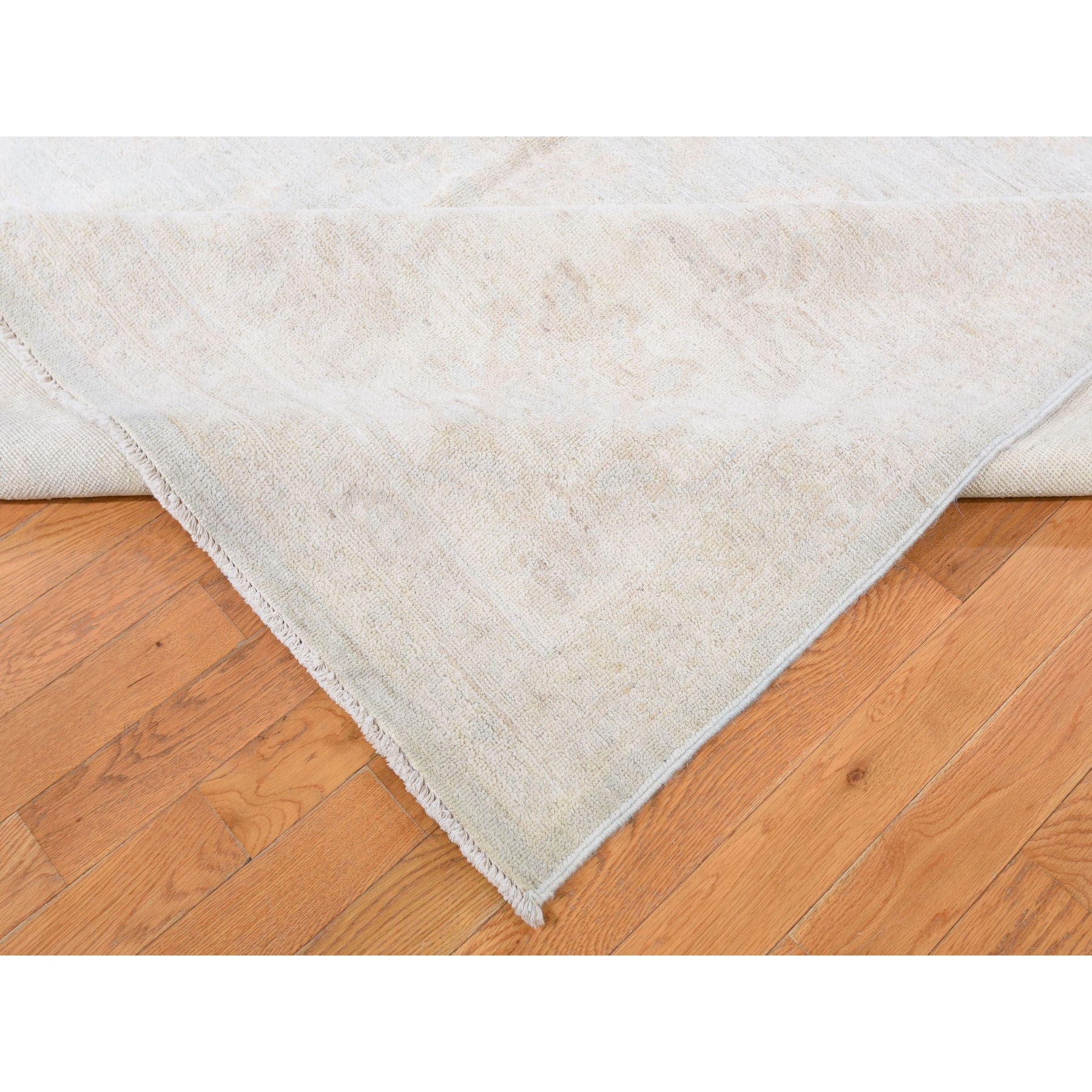 11-10 x15- Oversized White Wash Peshawar Hand Knotted Pure Wool Oriental Rug 