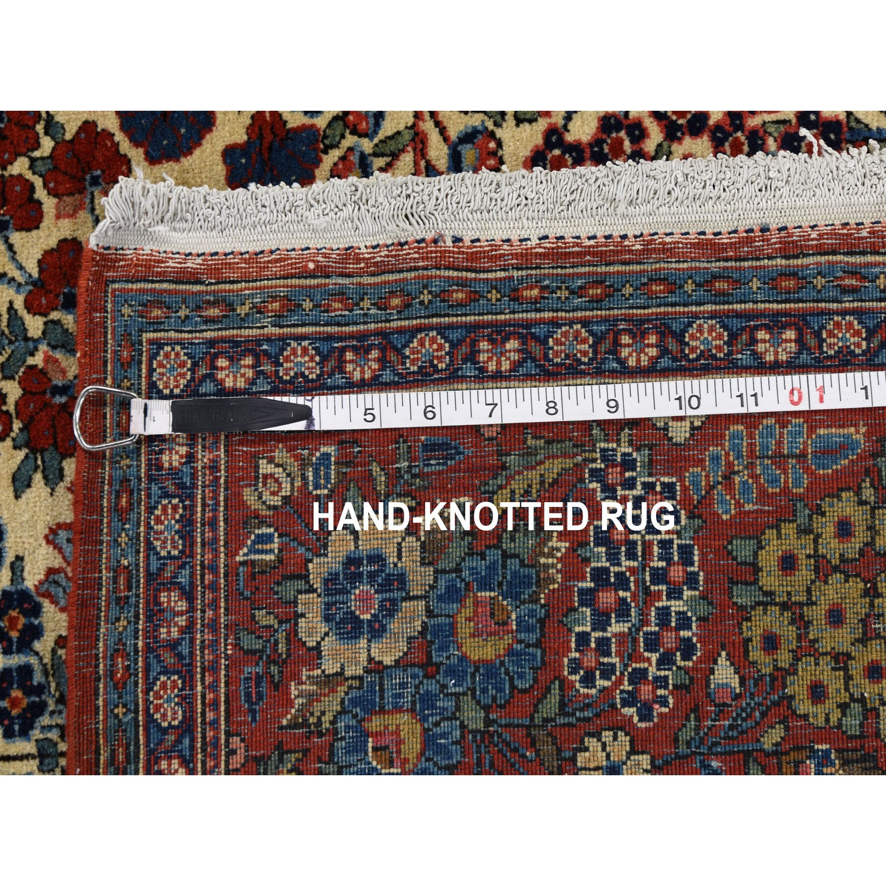 4'4"x6'9" Beige One From A Pair Antique Persian Kashan Exc Cond Clean And Soft Hand Knotted Pure Wool Oriental Rug Sh48698