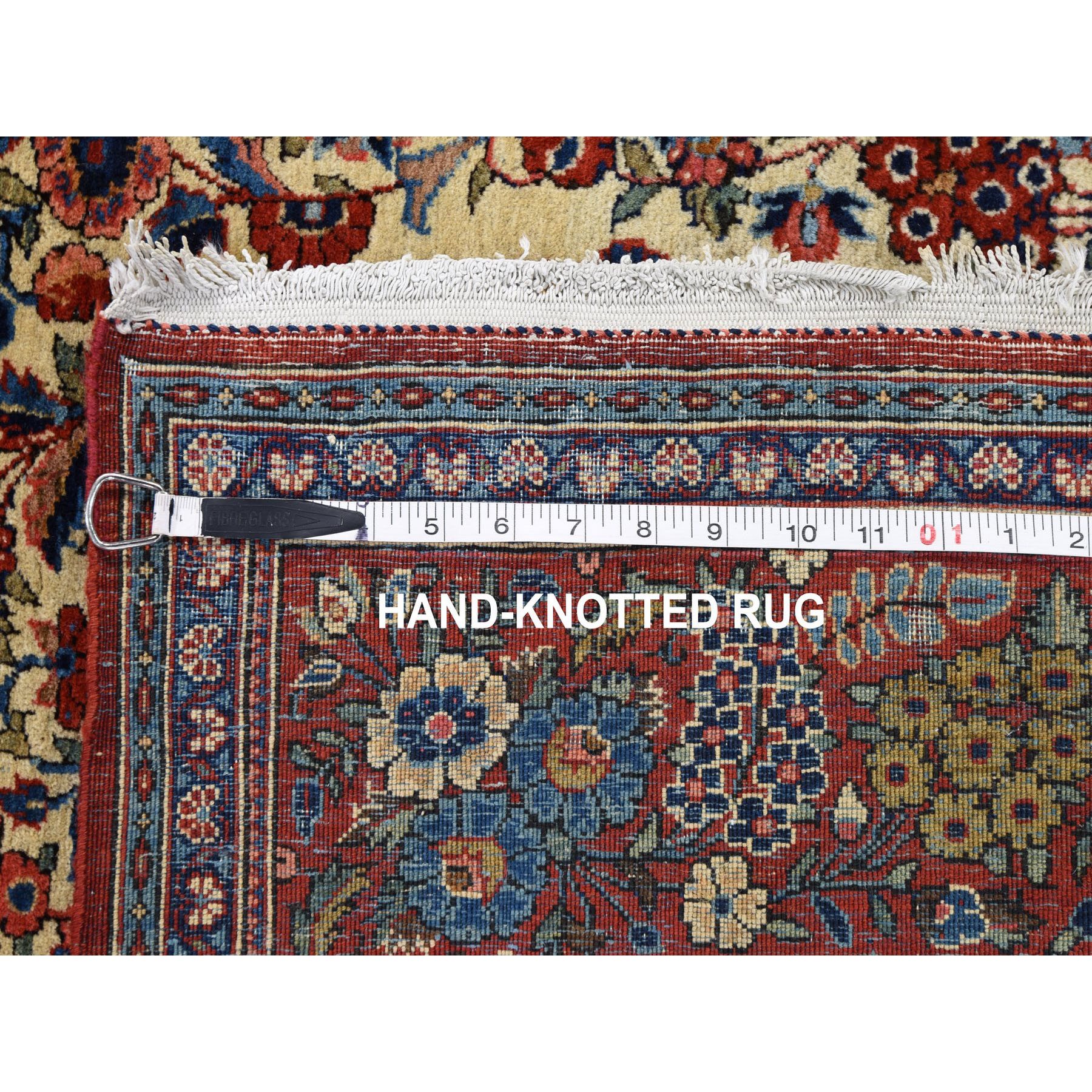 4'4"x6'9" Beige One From A Pair Antique Persian Kashan Exc Cond Clean And Soft Hand Knotted Pure Wool Oriental Rug Sh48701