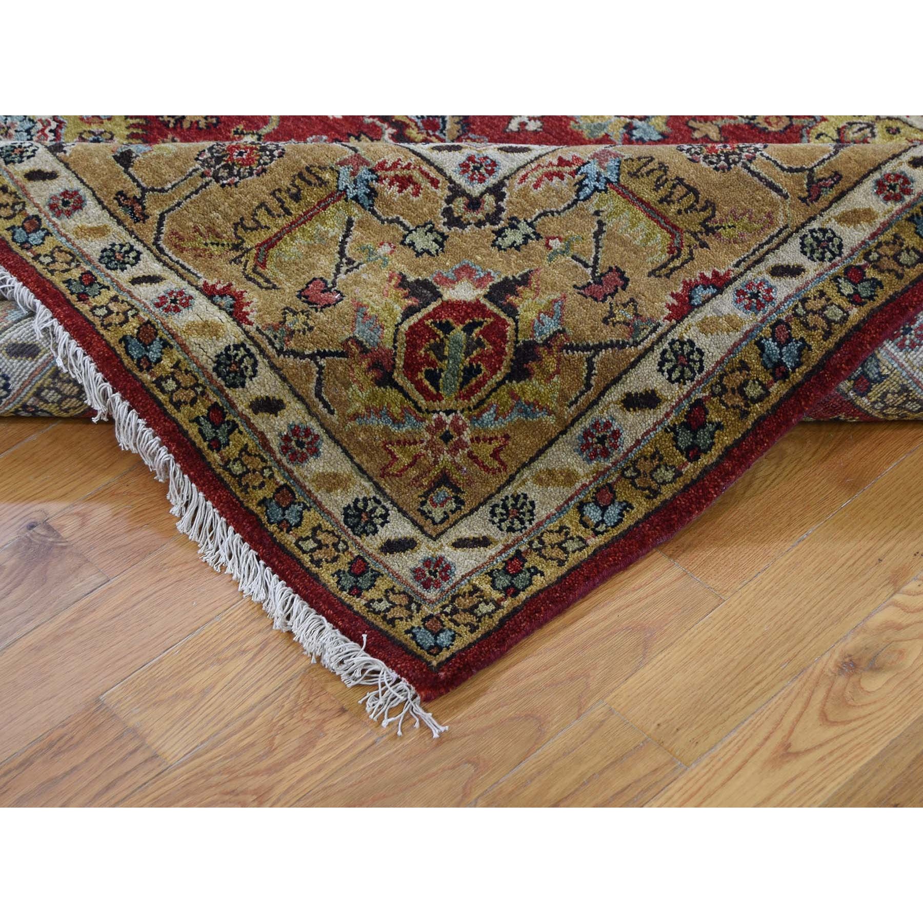 8-x10- Red Hand Knotted Karajeh Design Pure Wool Oriental Rug 