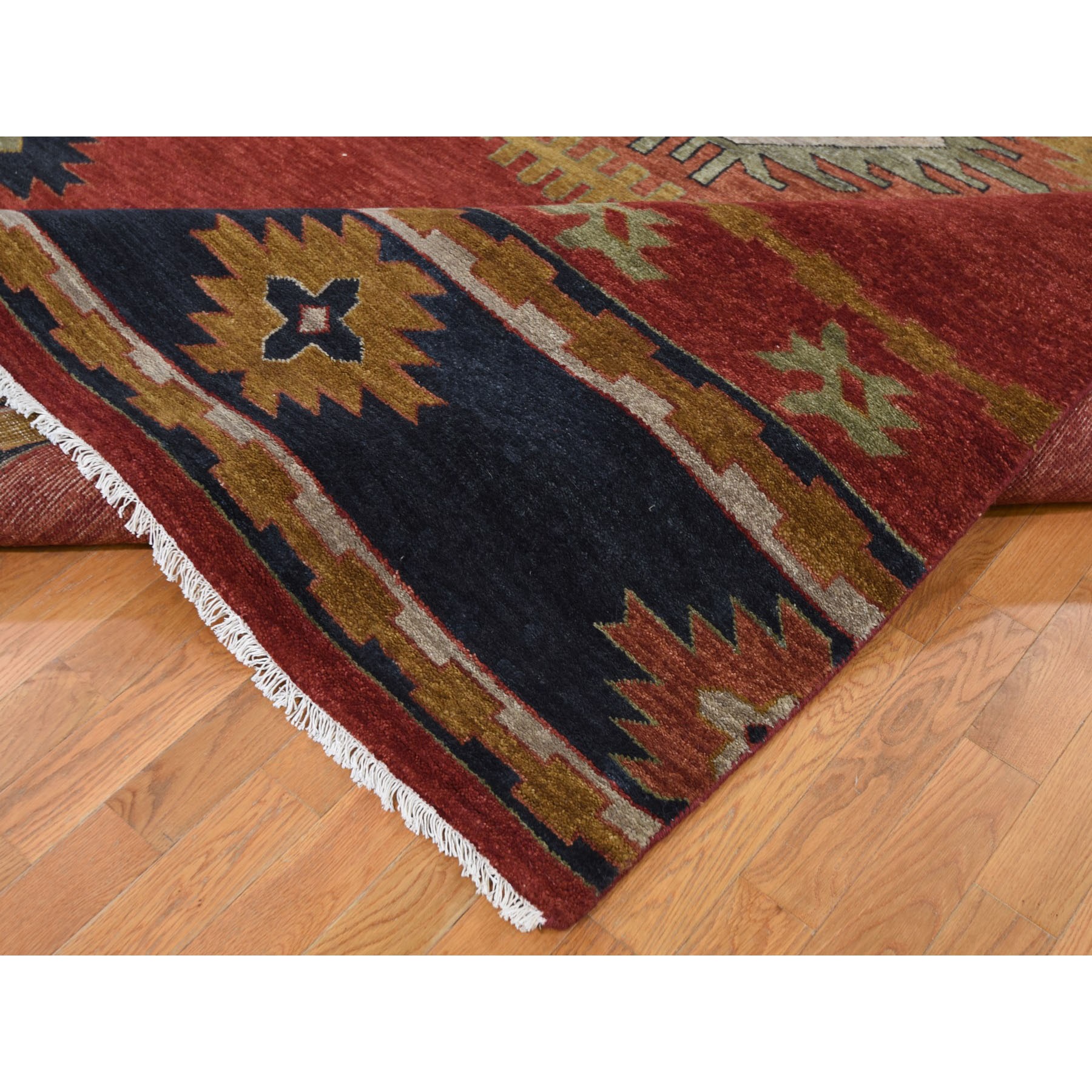 9-x12-1  Red Southwest Design Pure Wool Hand Knotted Oriental Rug 