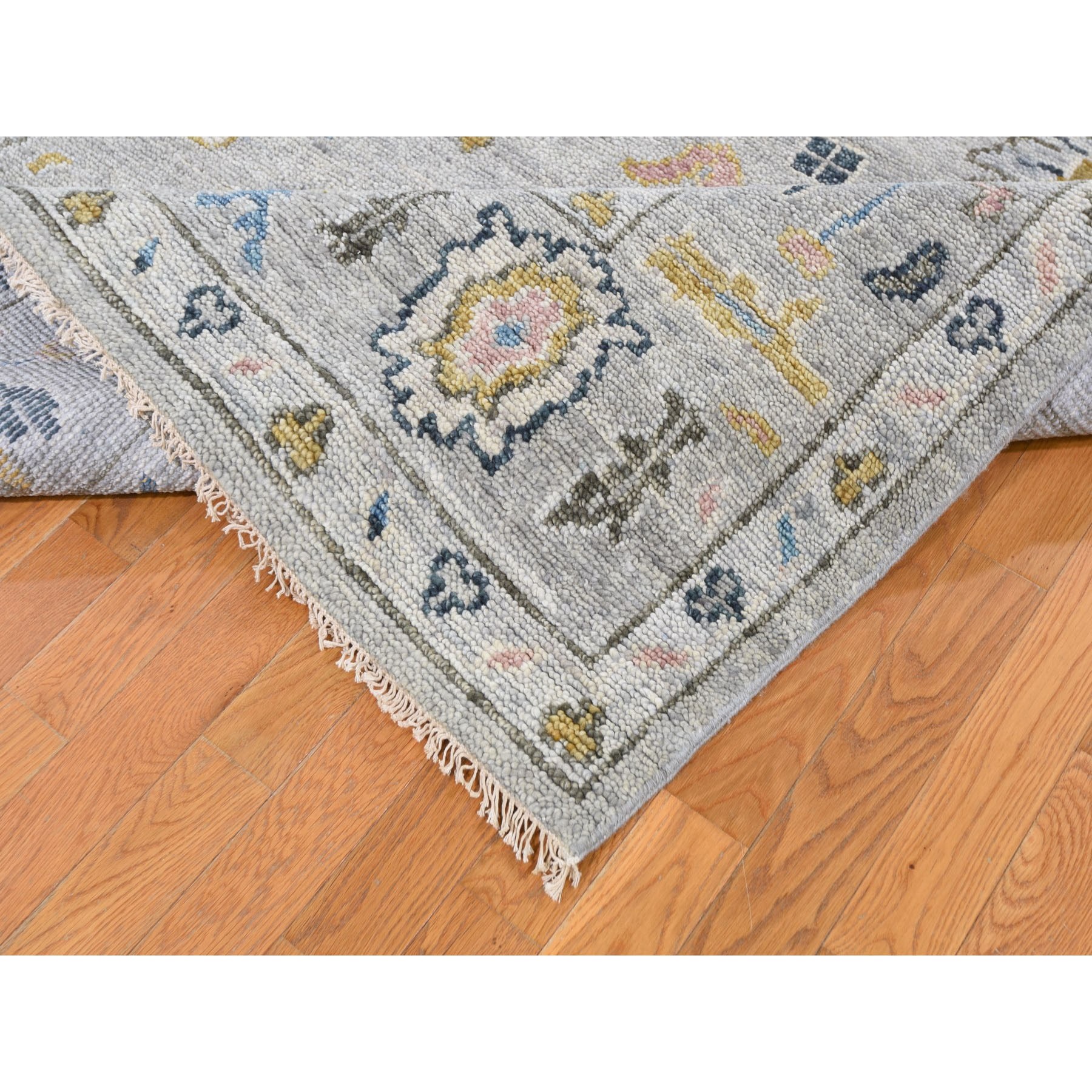 9-x12- Gray Supple Collection Oushak Design Hand Knotted Oriental Rug 