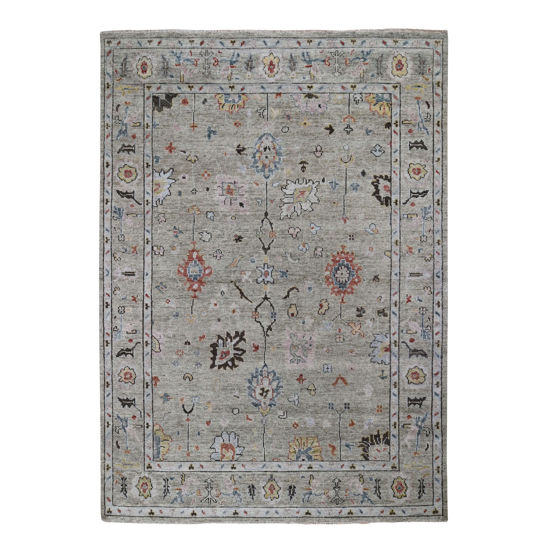 9'X11'10"  Gray Supple Collection Oushak Design Hand Knotted Oriental Rug moad876a