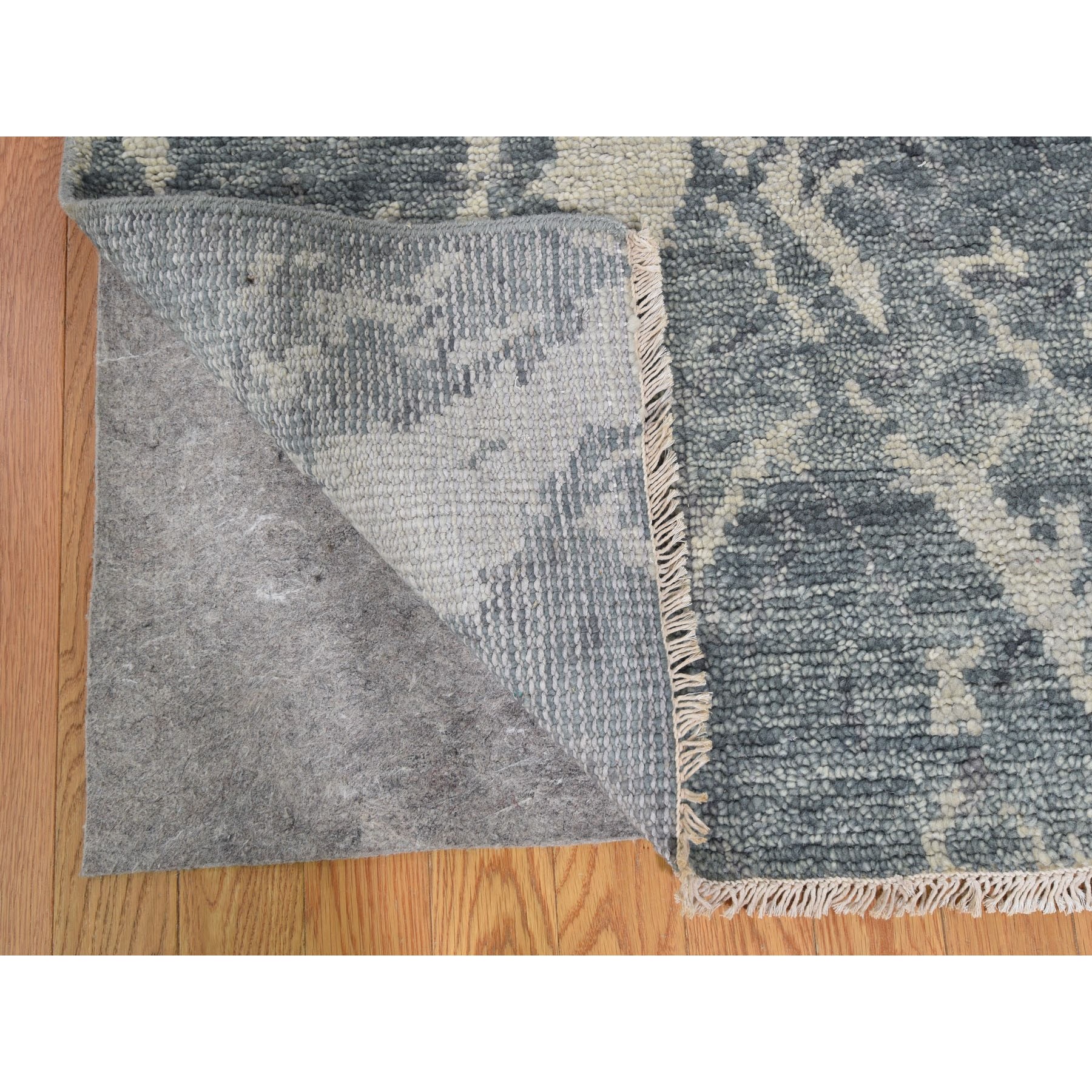 9-1 x12- Gray Supple Collection Modern Design Hand Knotted Oriental Rug 