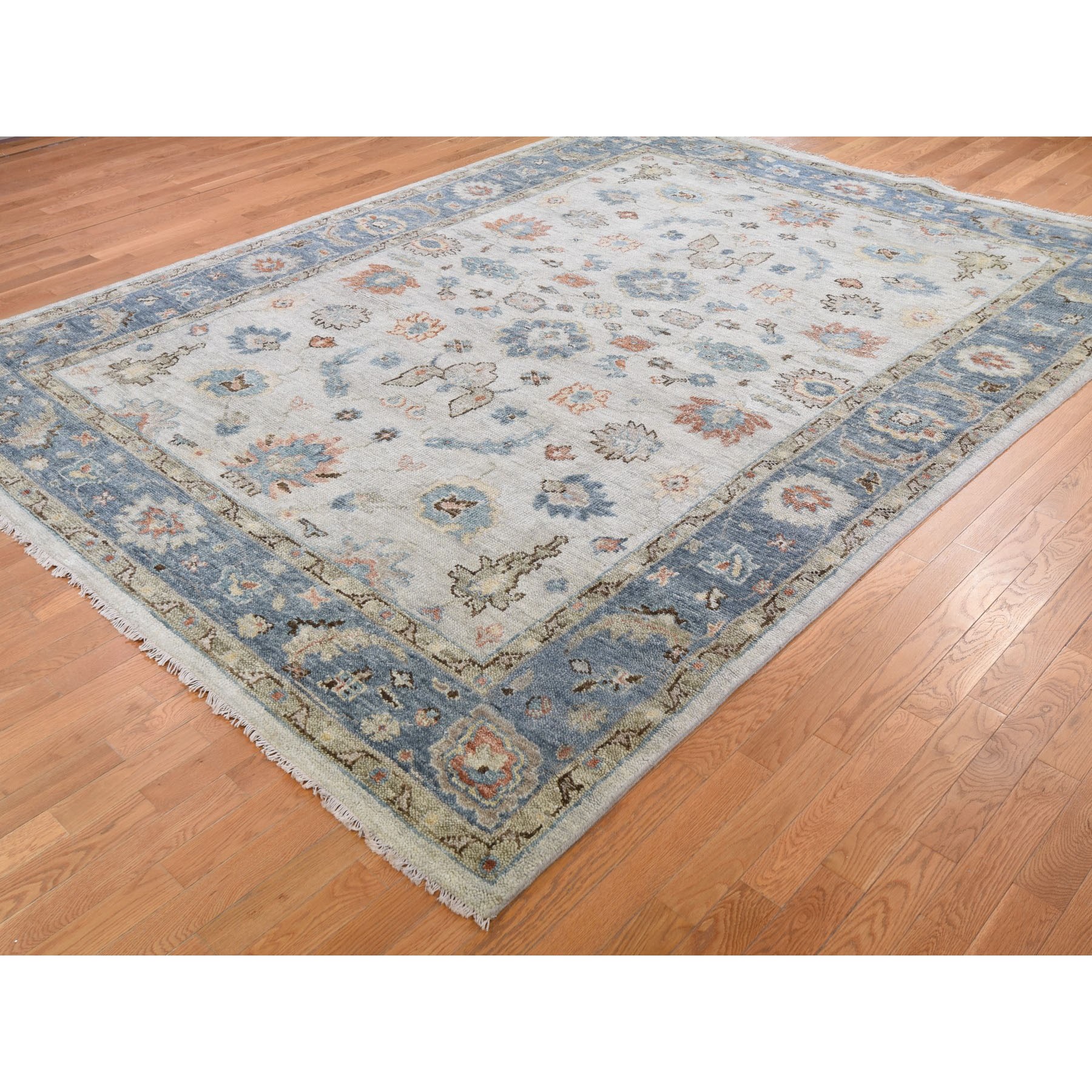 9-x11-10  Gray Supple Collection Oushak Design Hand Knotted Oriental Rug 