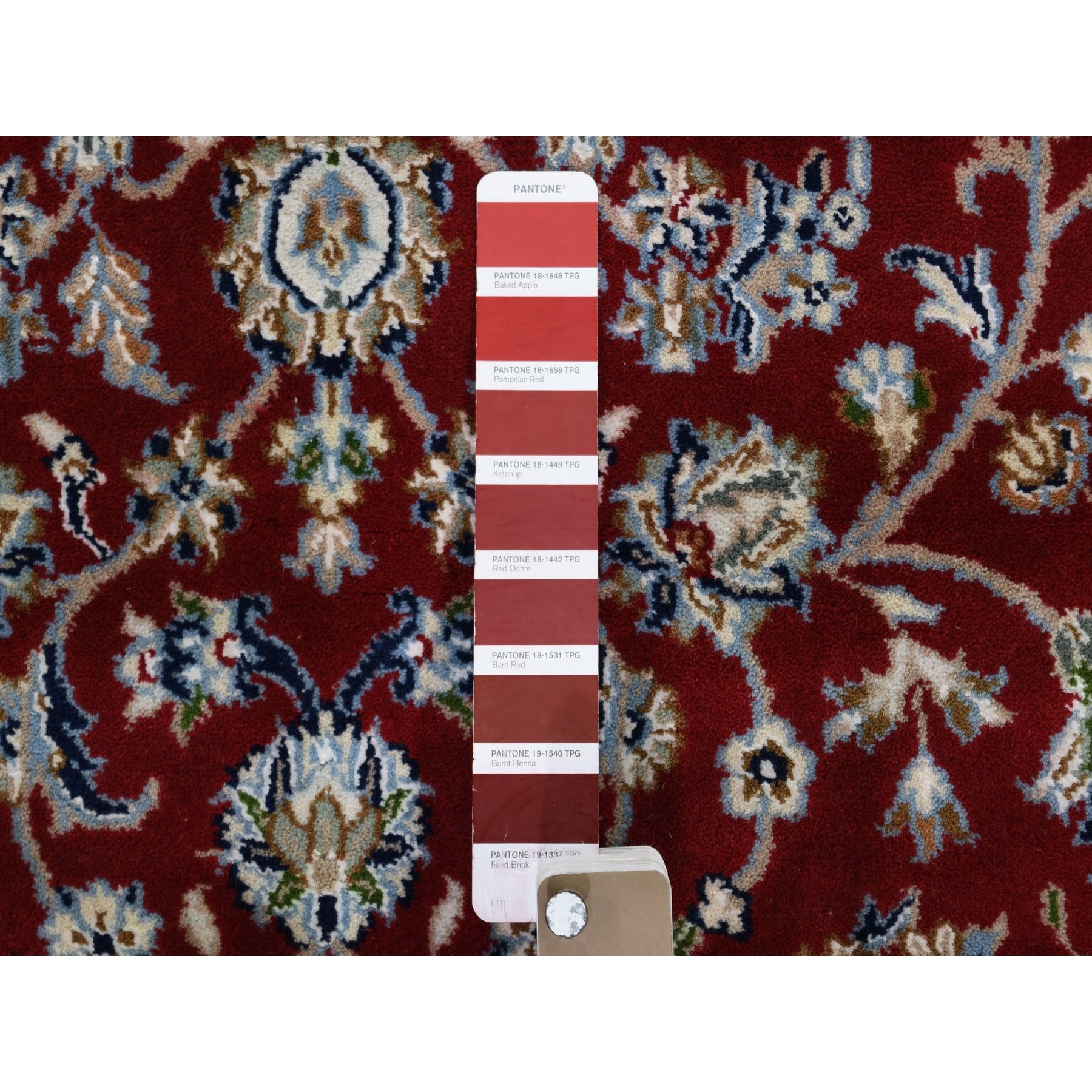 4-x6-2  Red Nain Wool And Silk All Over Design 250 KPSI Hand Knotted Oriental Rug 