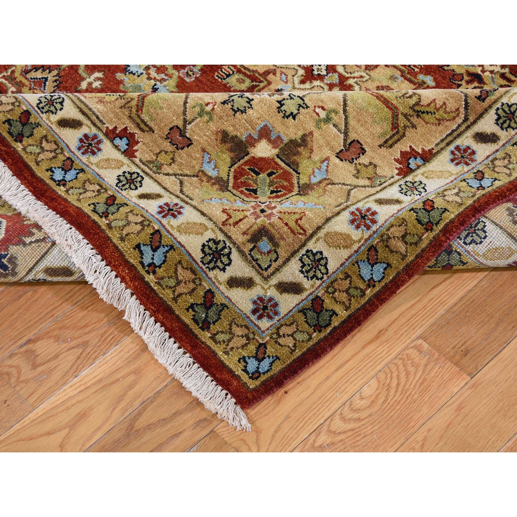 9-x12-1  Red Karajeh Design Pure Wool Hand Knotted Oriental Rug 