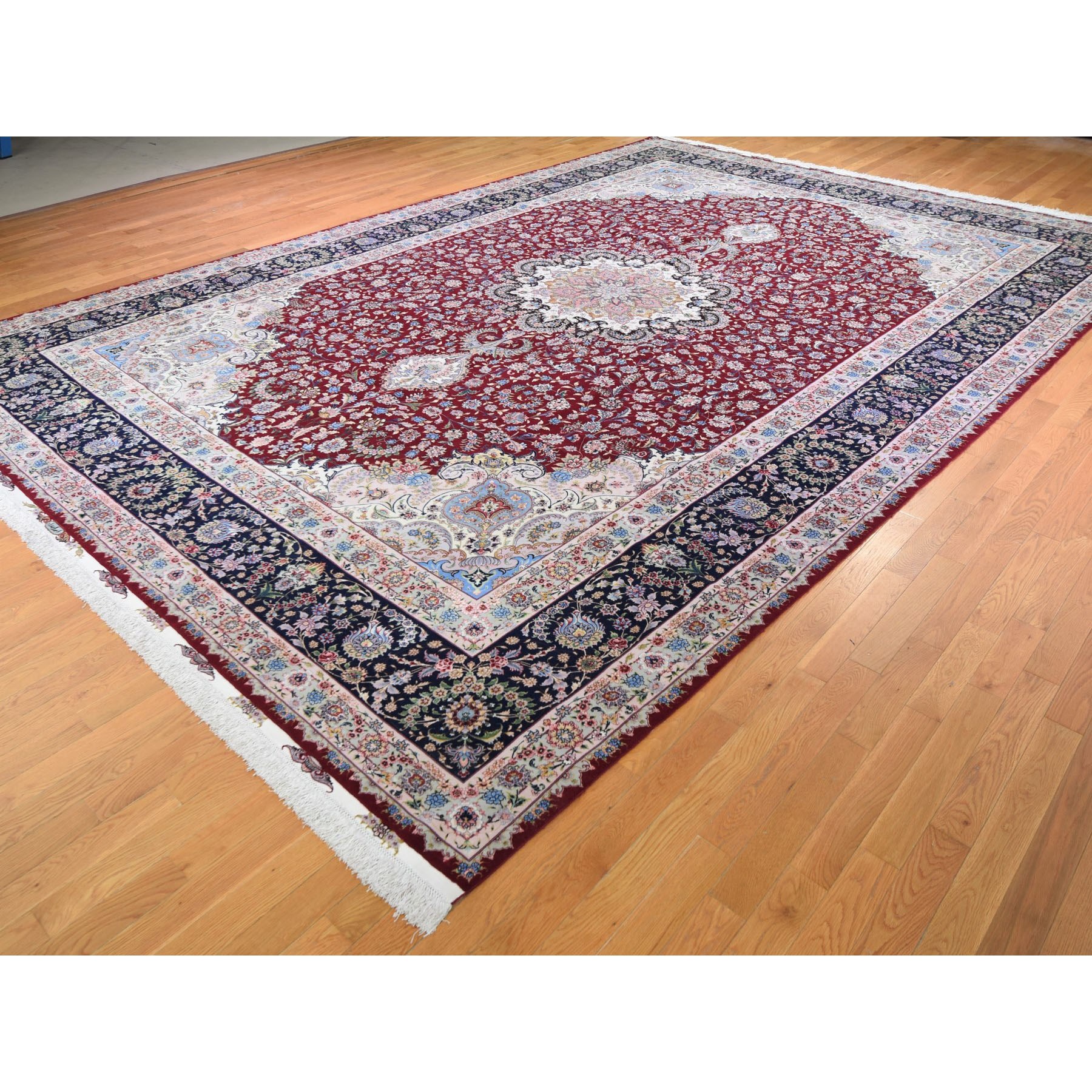 11-6 x16-8  Red Oversized New Persian Tabriz 400 KPSI Double Signature Hand Knotted Oriental Rug 