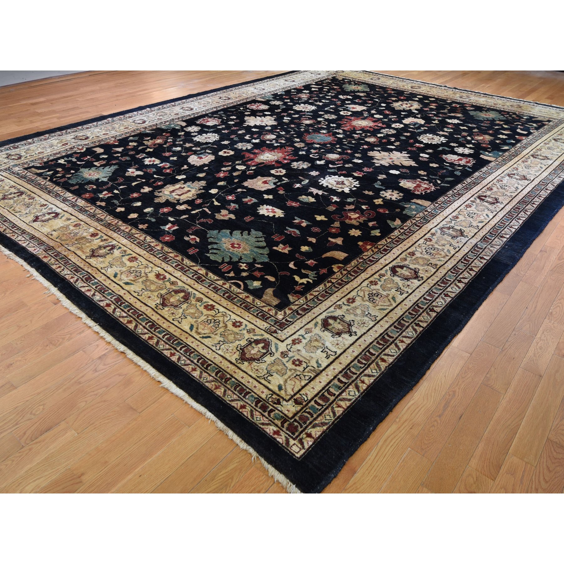 12-x16-5  On Clearance Black Oversized Ziegler Mahal Persian Hand Knotted Oriental Rug 