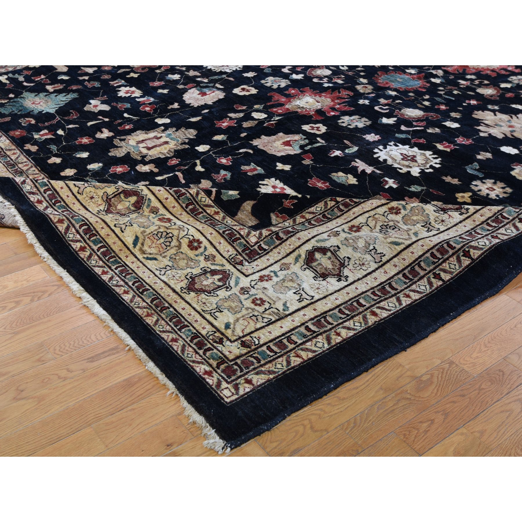 12-x16-5  On Clearance Black Oversized Ziegler Mahal Persian Hand Knotted Oriental Rug 