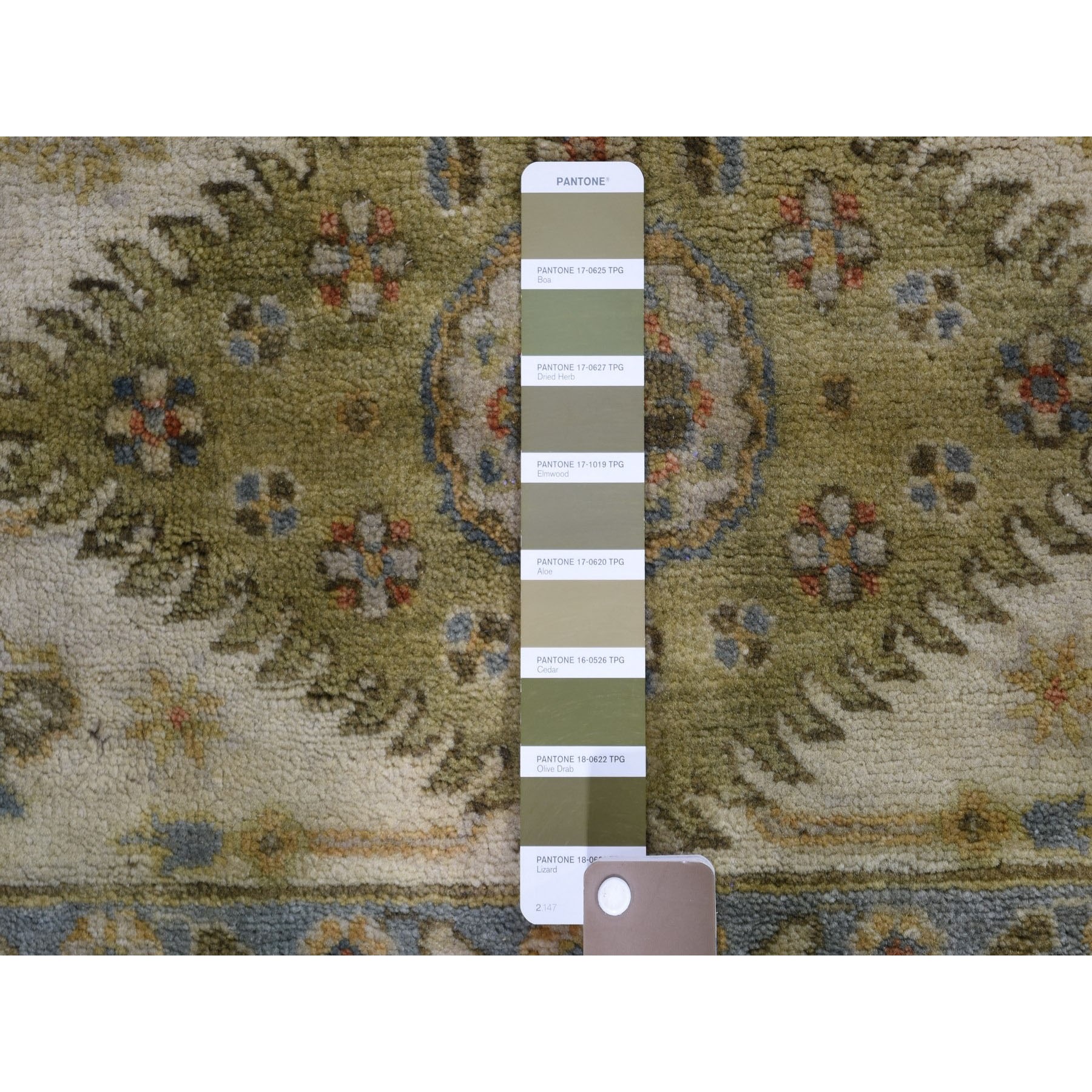 5-x6-10  Ivory Karajeh Design Pure Wool Hand Knotted Oriental Rug 