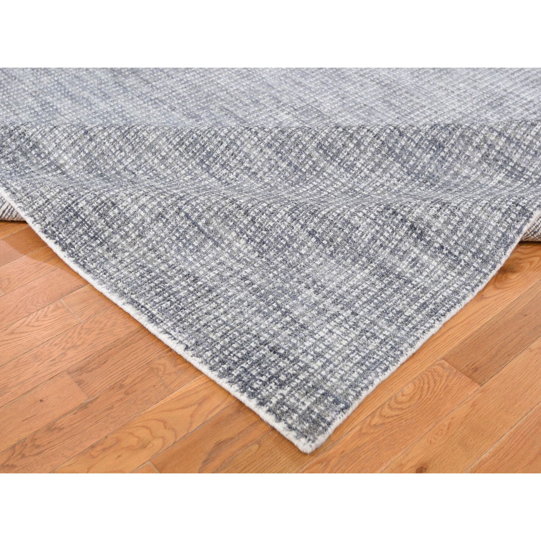 9-1 x12-1  Gray Wool And Silk Modern Hand Loomed Oriental Rug 