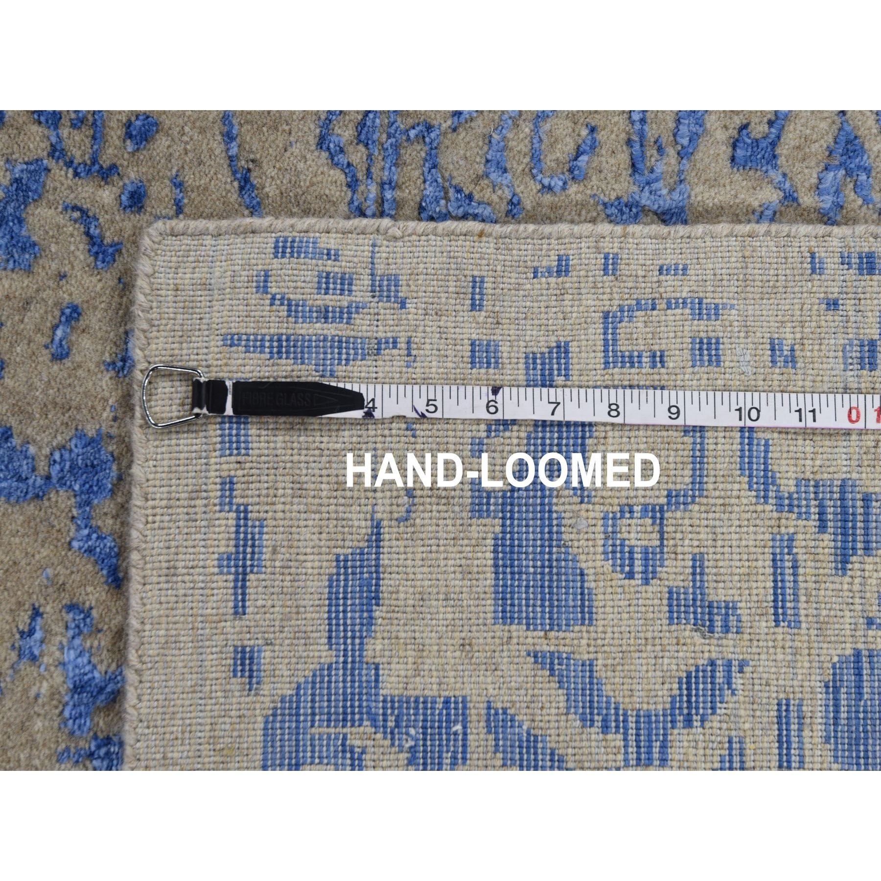 7-10 x10-2  Gray Hand Loomed Wool And Art Silk Mamluk Design ental RuOrig 