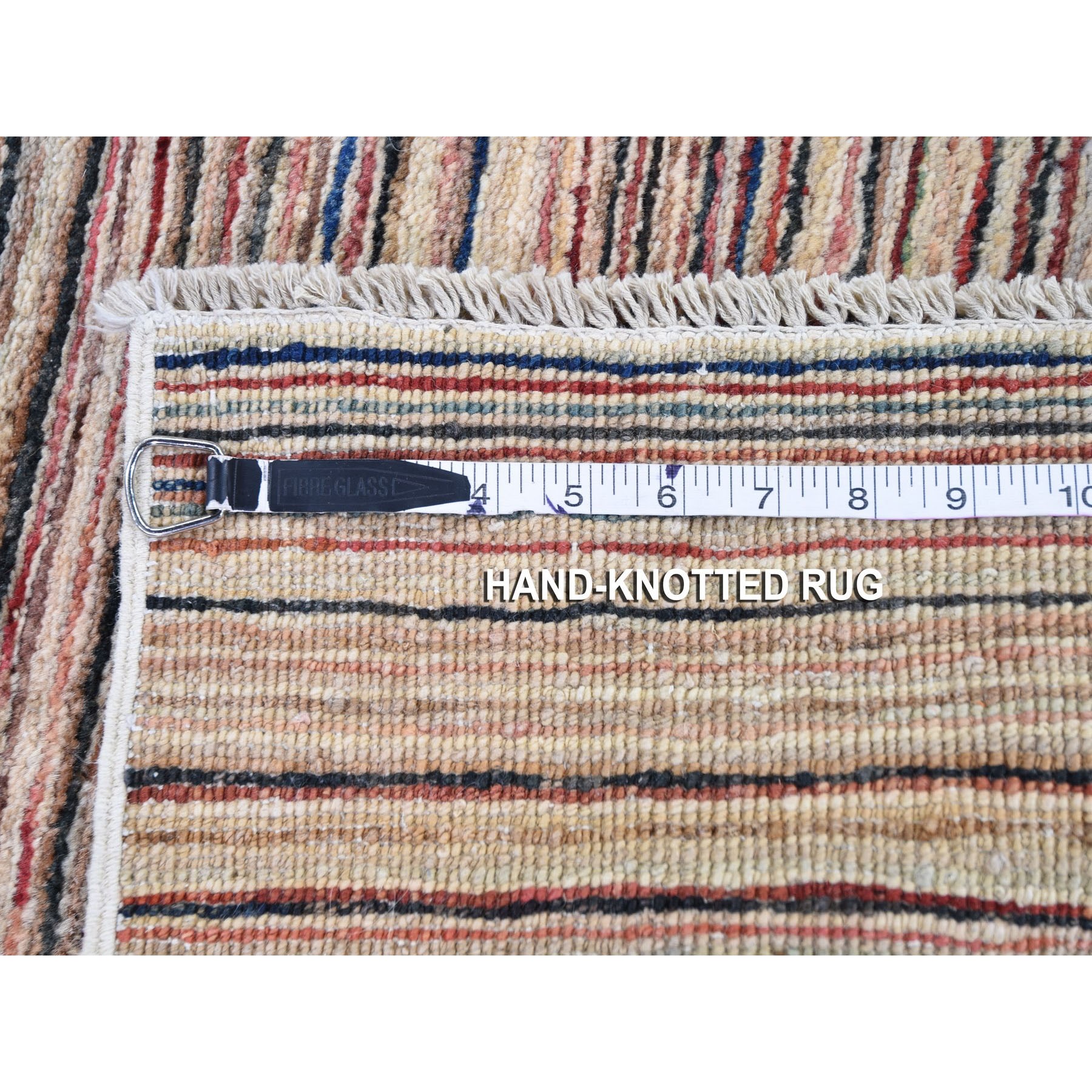 2-5 x9-5  Beige Peshawar With Gabbeh Pure Wool Runner Hand Knotted Oriental Rug 