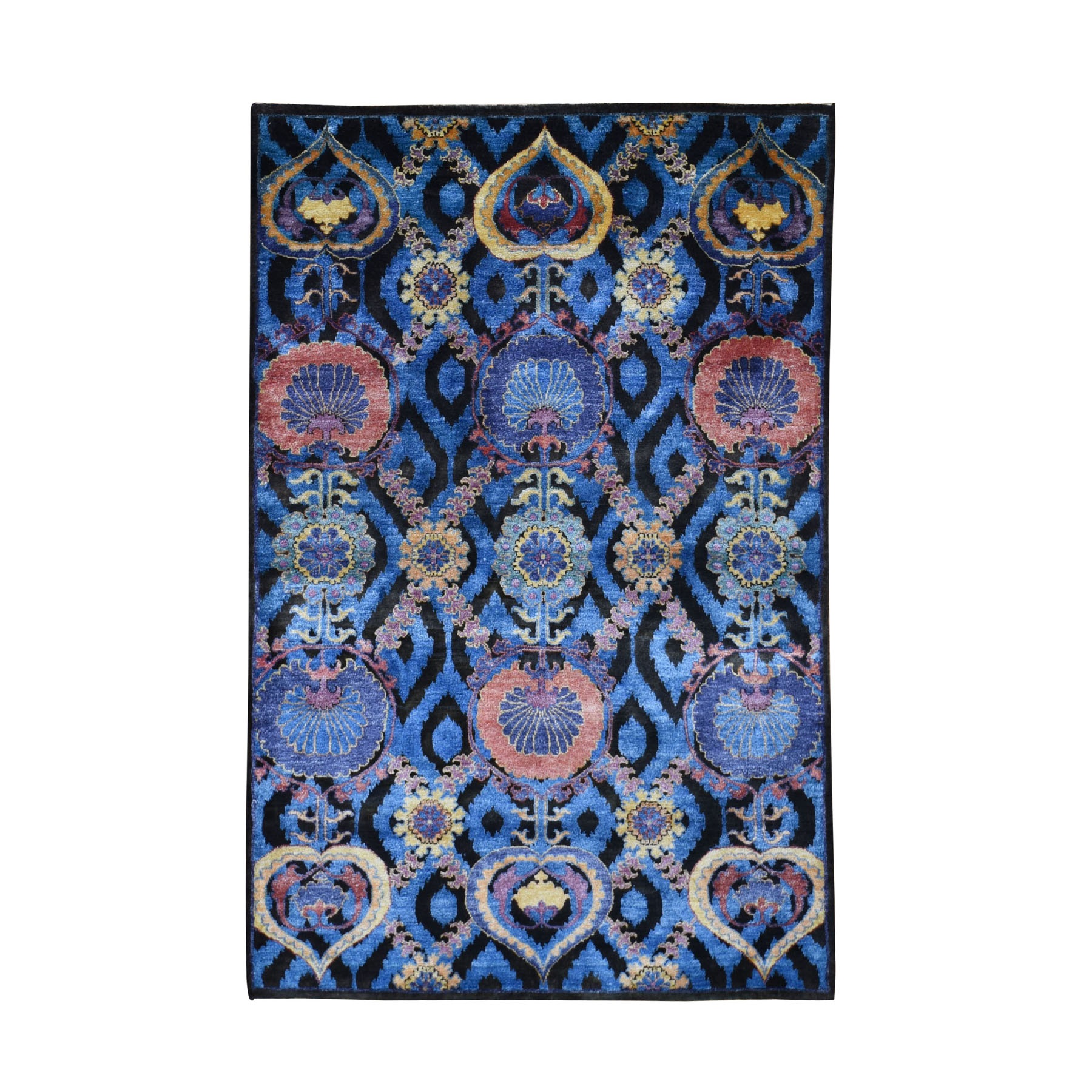 4-x6- On Clearance Wool And Silk Arts And Crafts Design Hand Knotted Oriental Rug 
