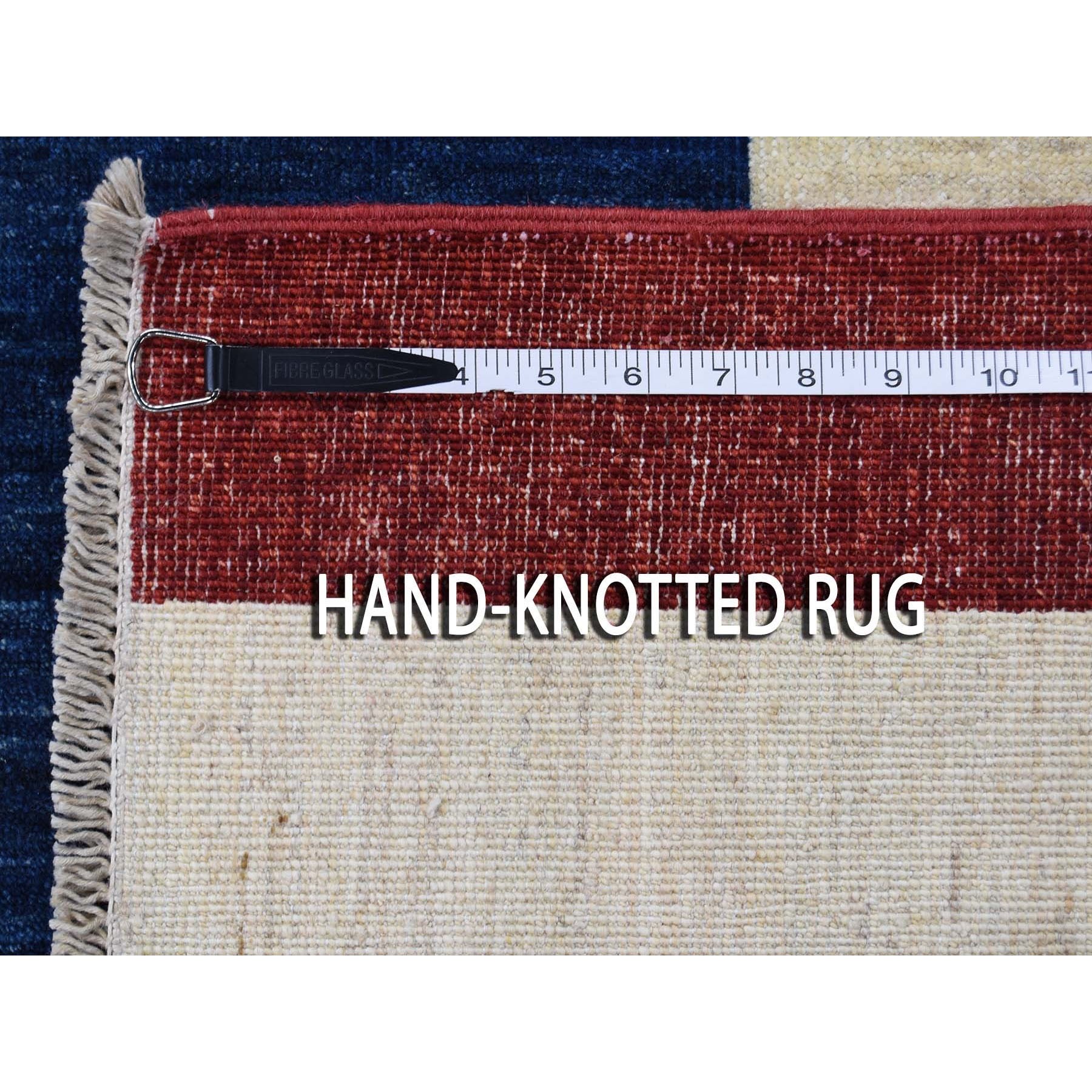 5-x7- Pure Wool Vintage Look American History Hand-Knotted Flag Design Wall Hanging Rug 