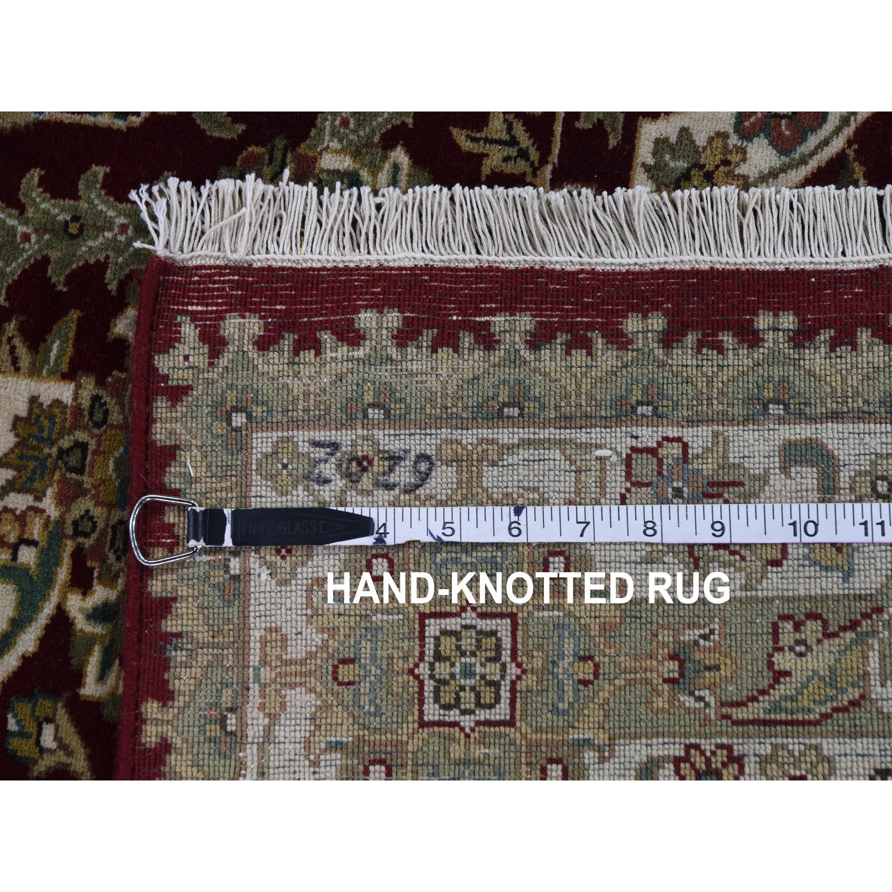 5-x5- Red Suqare Hand Knotted 300 Kpsi New Zealand Wool Oriental Rug 