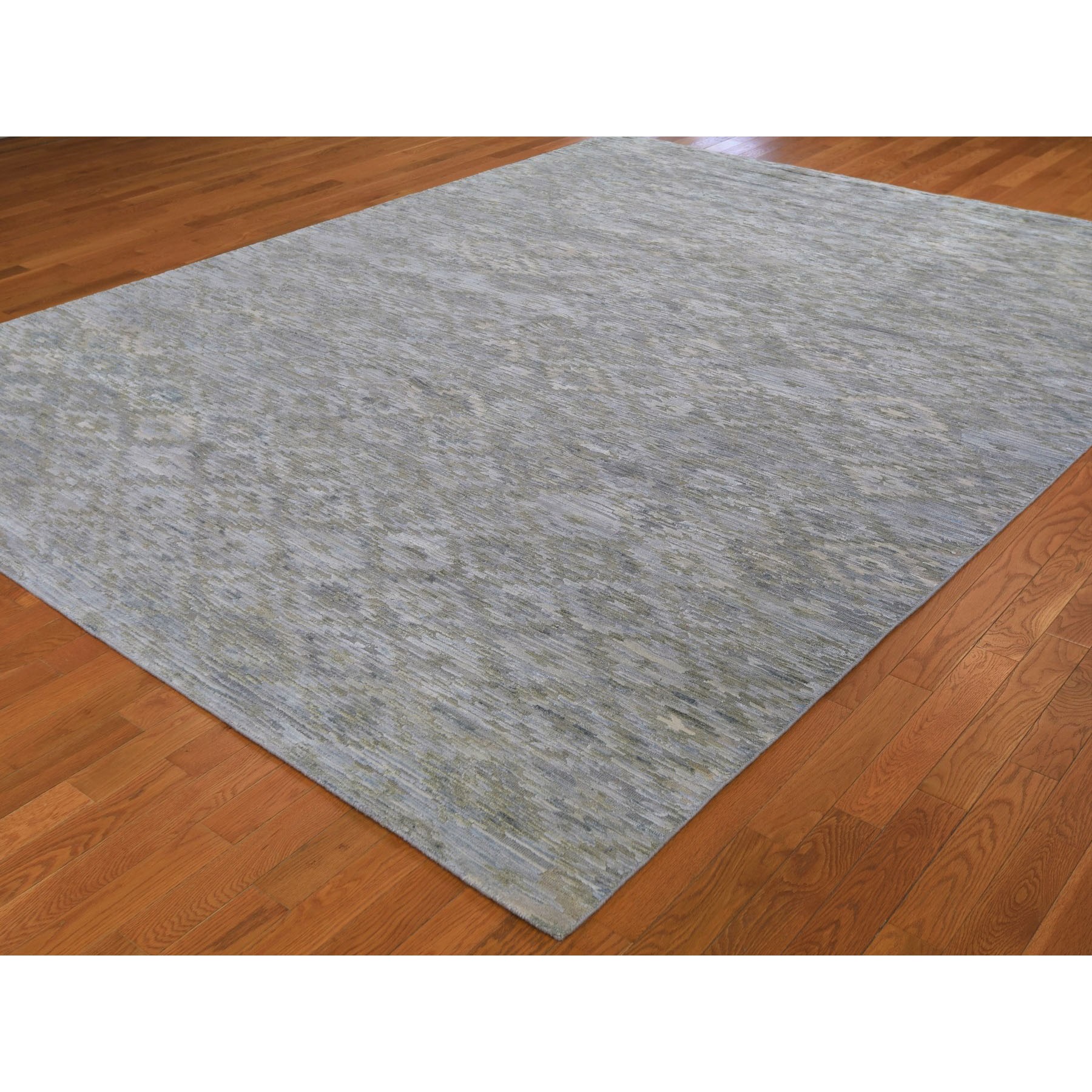 9-x11-9  Pure Silk Pastel Collection Hand Knotted Modern Oriental Rug 