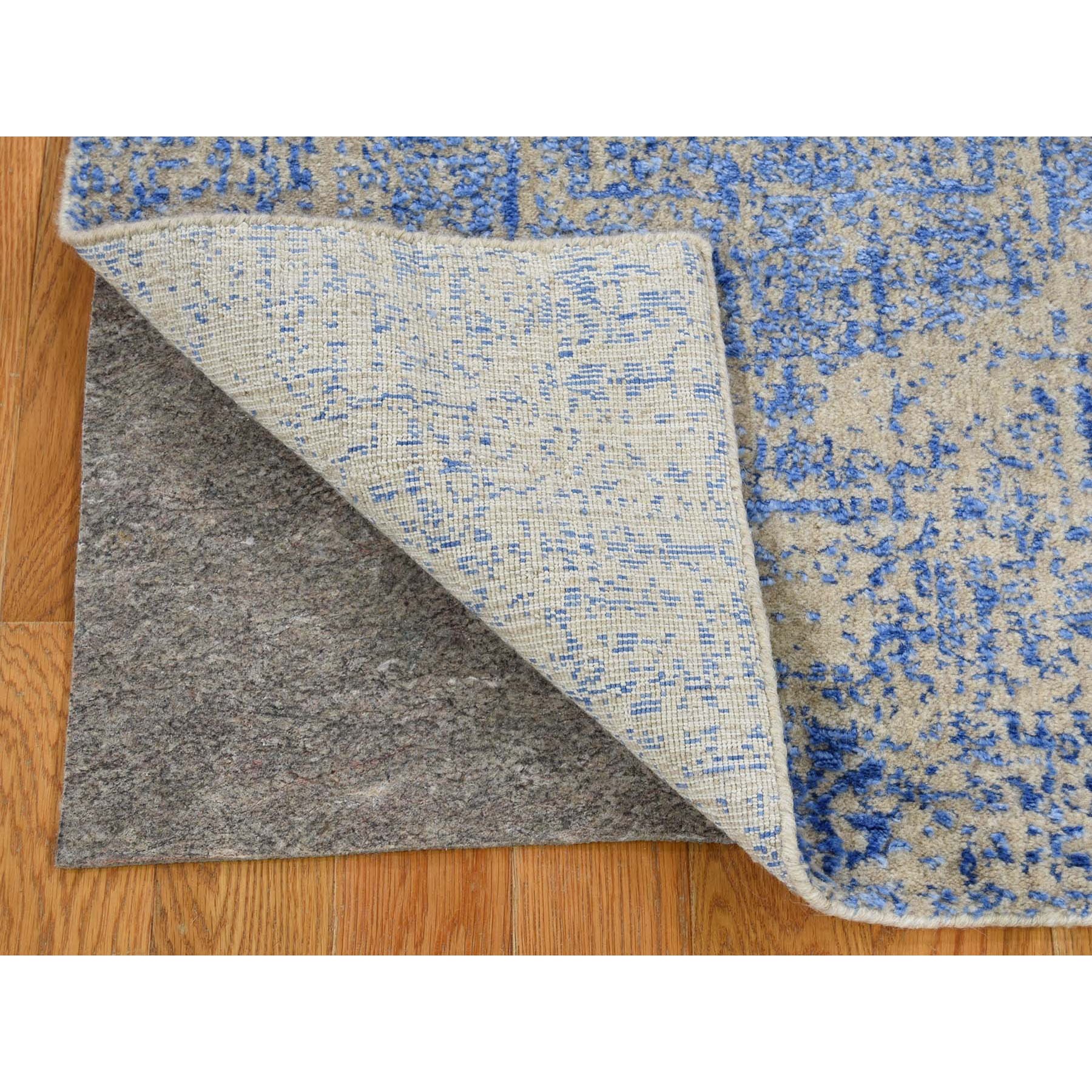 2-5 x10- Wool And Silk Mamluk Design Jacquard Hand Loomed Runner Oriental Rug 