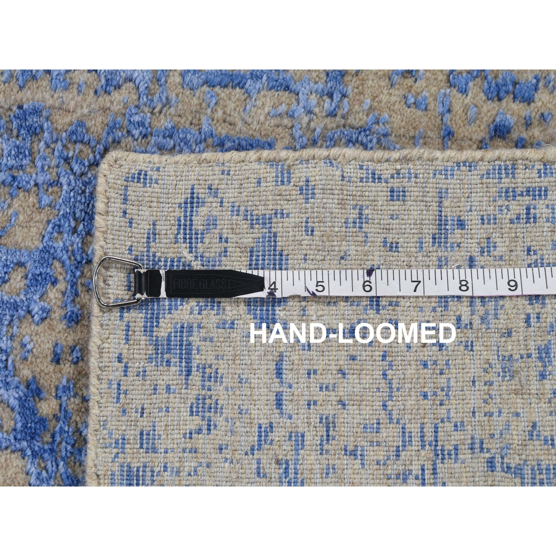 2-5 x6-1  Blue Fine jacquard Mamluk Design Hand loomed Wool And Art Silk Oriental Rug 