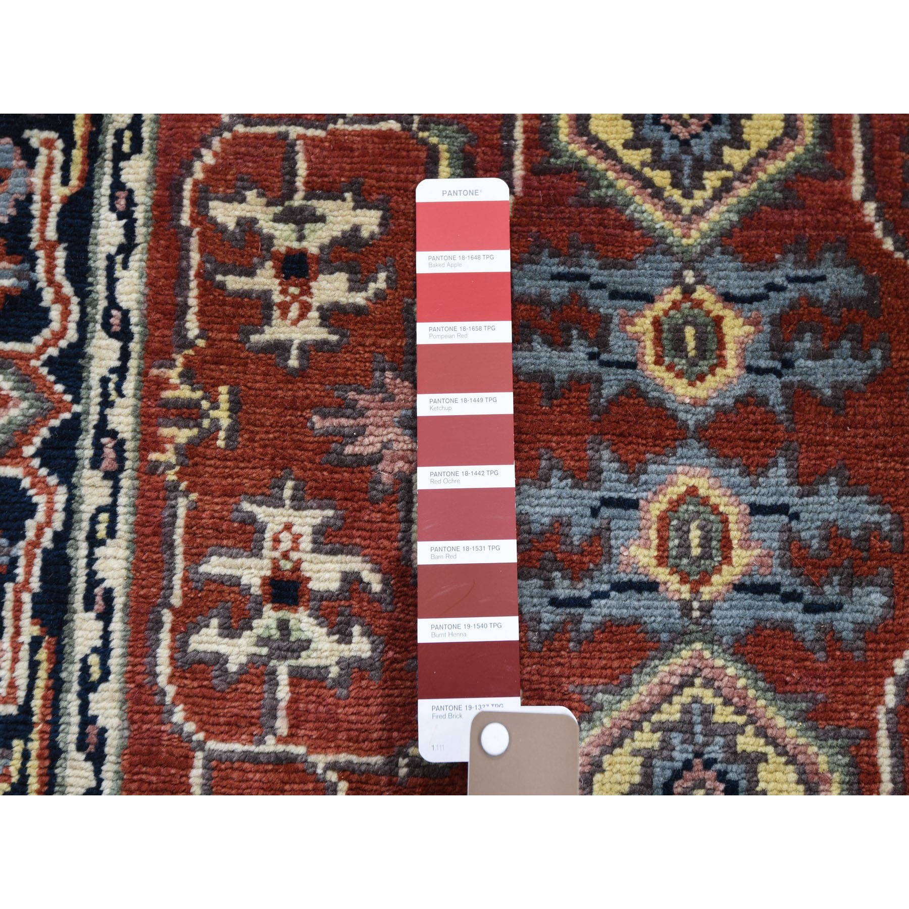 2-4 x6- Red Heriz Revival Pure Wool Runner Hand Knotted Oriental Rug 