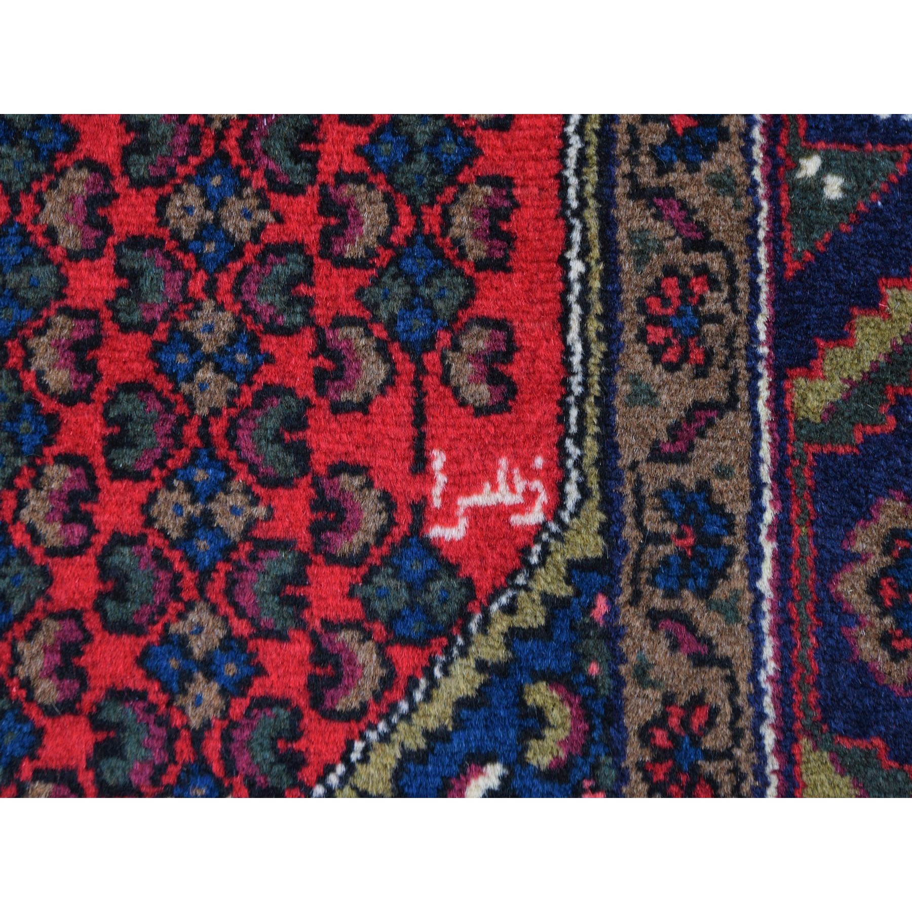4-9 x7-2  Red New Persian Senneh Signed Pure Wool Hand Knotted Oriental Rug 