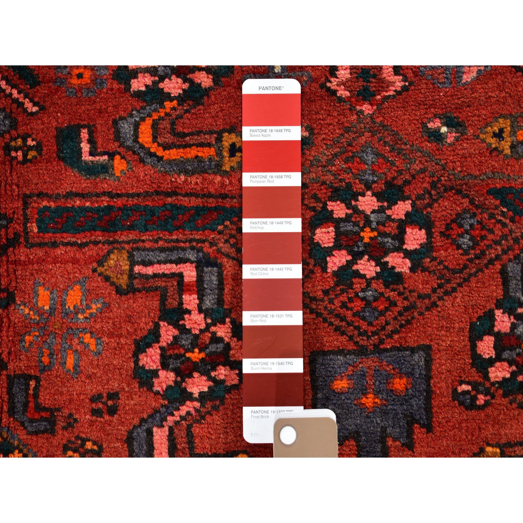 4-5 x7-1  Red New Persian Hamadan Pure Wool Hand Knotted Oriental Rug 