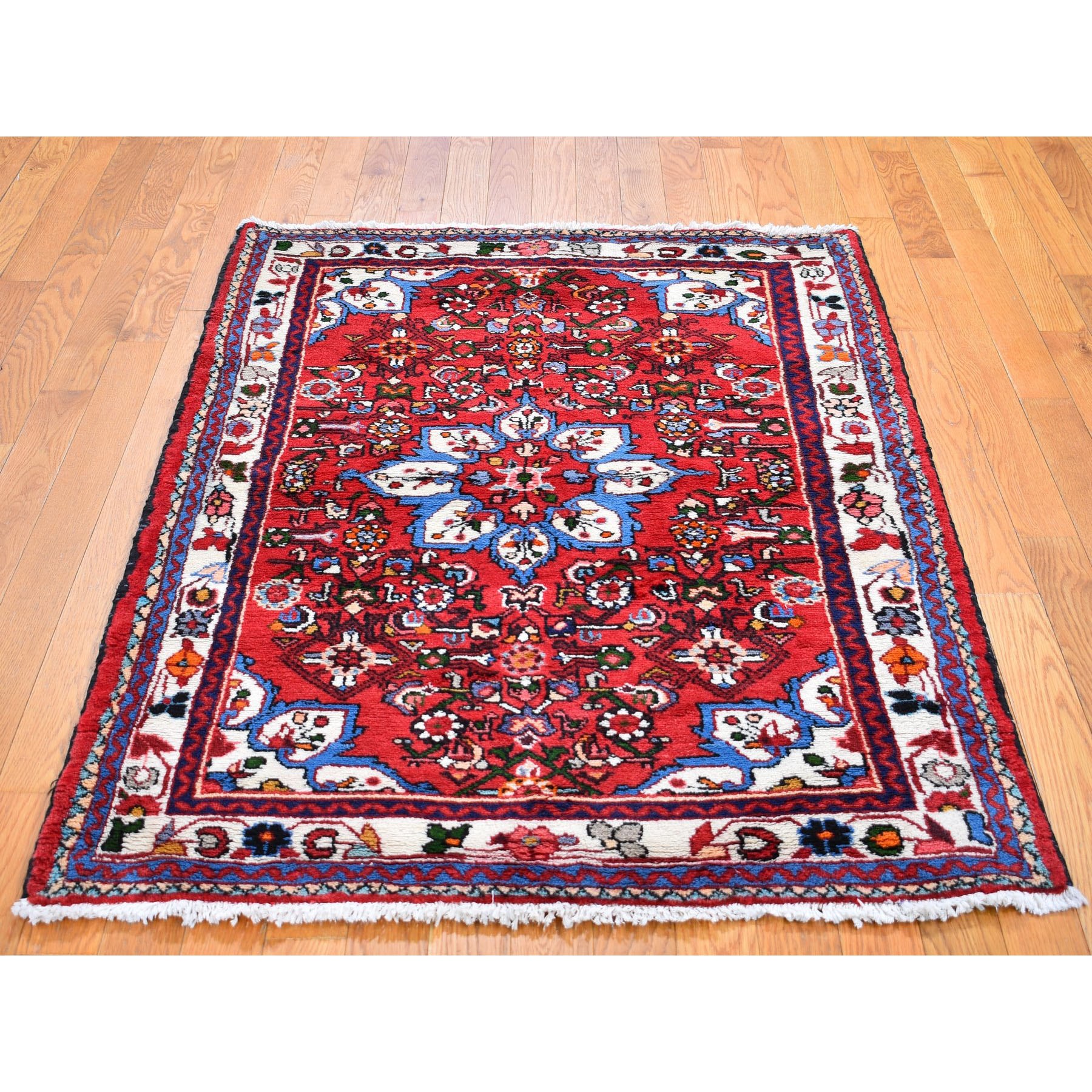 3-6 x4-9  Red New Persian Hamadan Pure Wool Hand Knotted Oriental Rug 