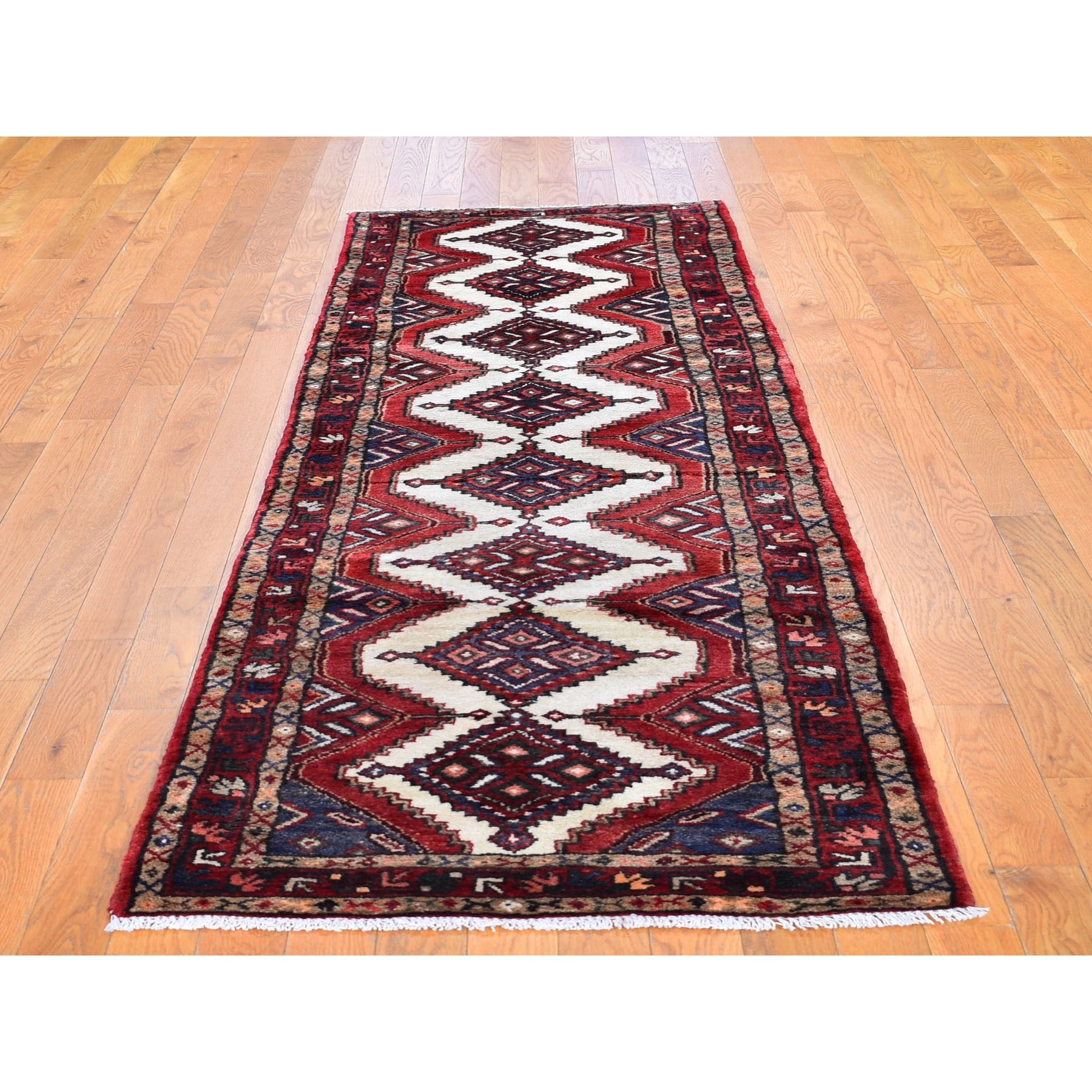 2-8 x8-10  Ivory New Persian Hamadan Pure Wool Hand Knotted Runner Oriental Rug 