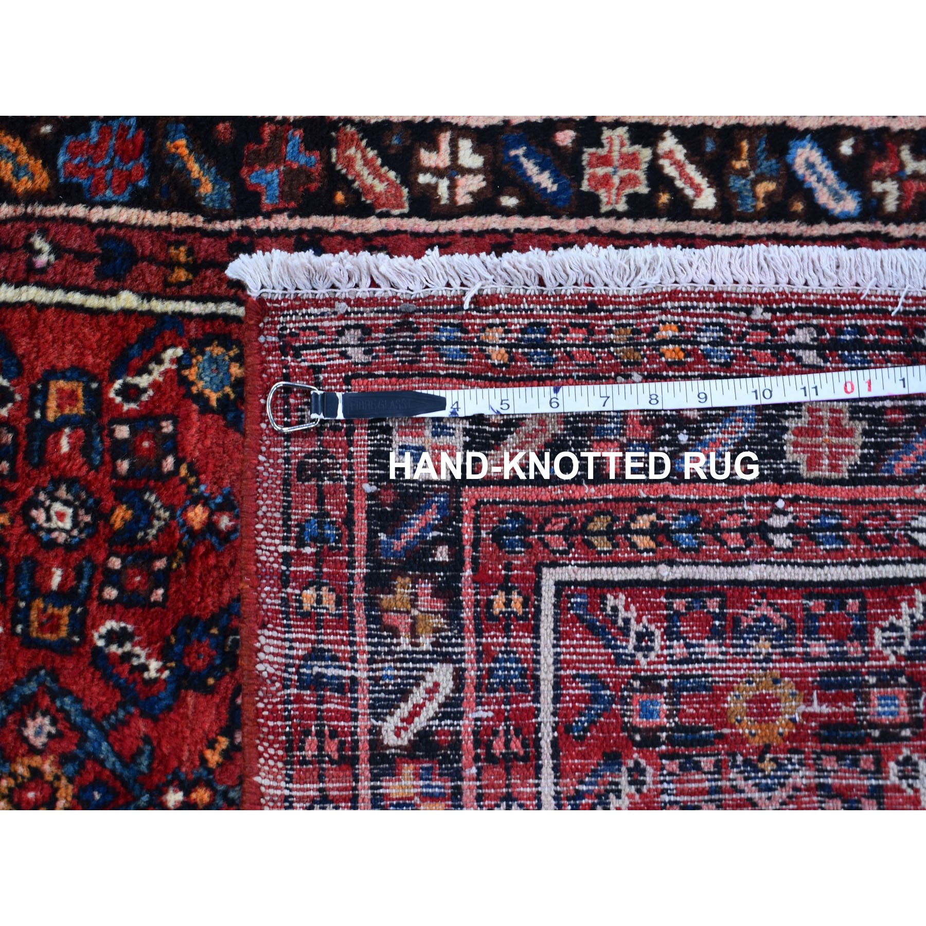 2-8 x10- Red New Persian Hamadan Fish Design Wool Hand Knotted Narrow Runner Oriental Rug 