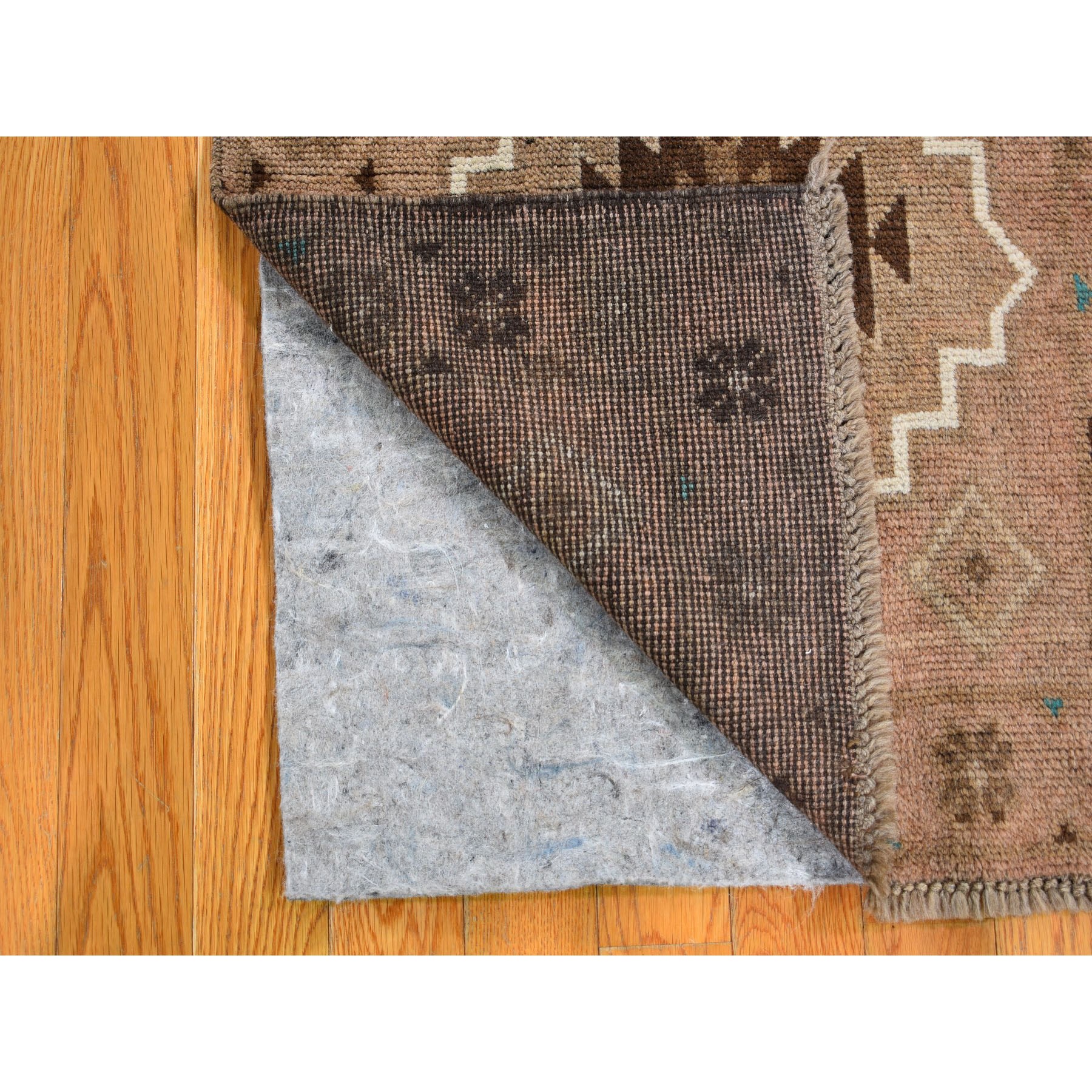 2-3 x8-3  Washed Out Afghan Baluch With Natural Colors Pure Wool Runner Hand Knotted Oriental Rug 